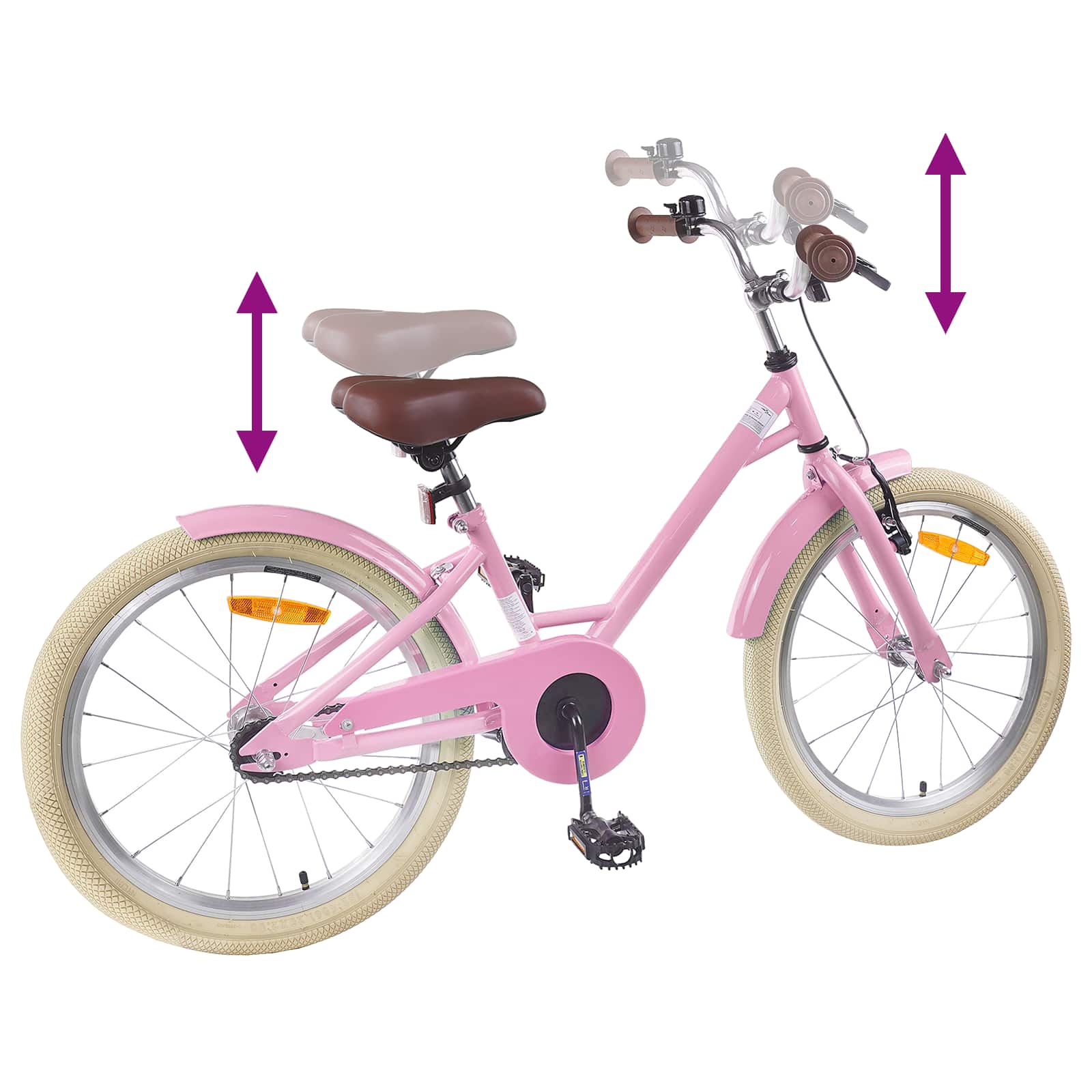 Kinderfiets 20 Inch voor 6-11 jaar oud Lichtroze is nu te koop bij PeponiXL, paradijselijk wonen!
