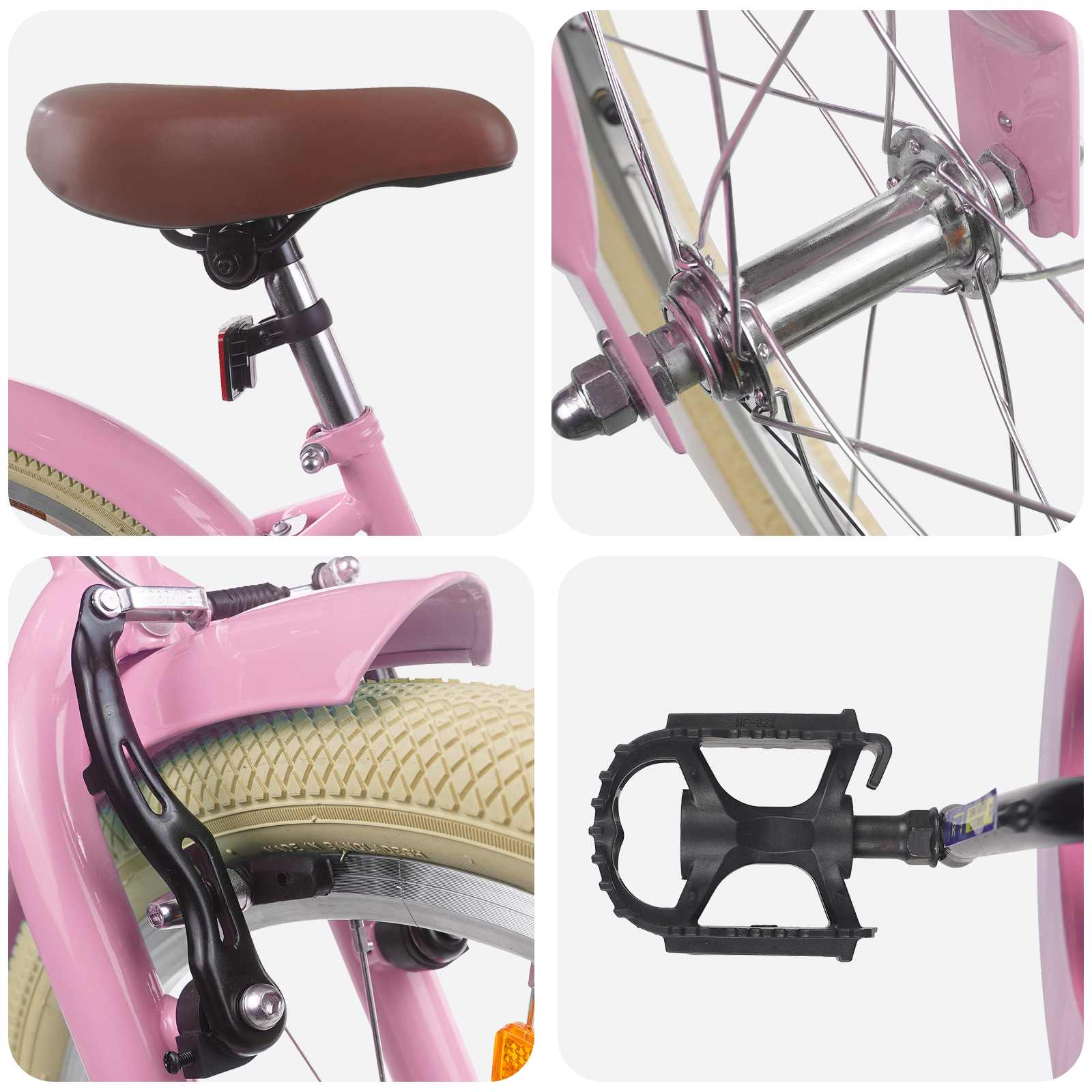 Kinderfiets 22 Inch voor 7-12 jaar oud Lichtroze is nu te koop bij PeponiXL, paradijselijk wonen!