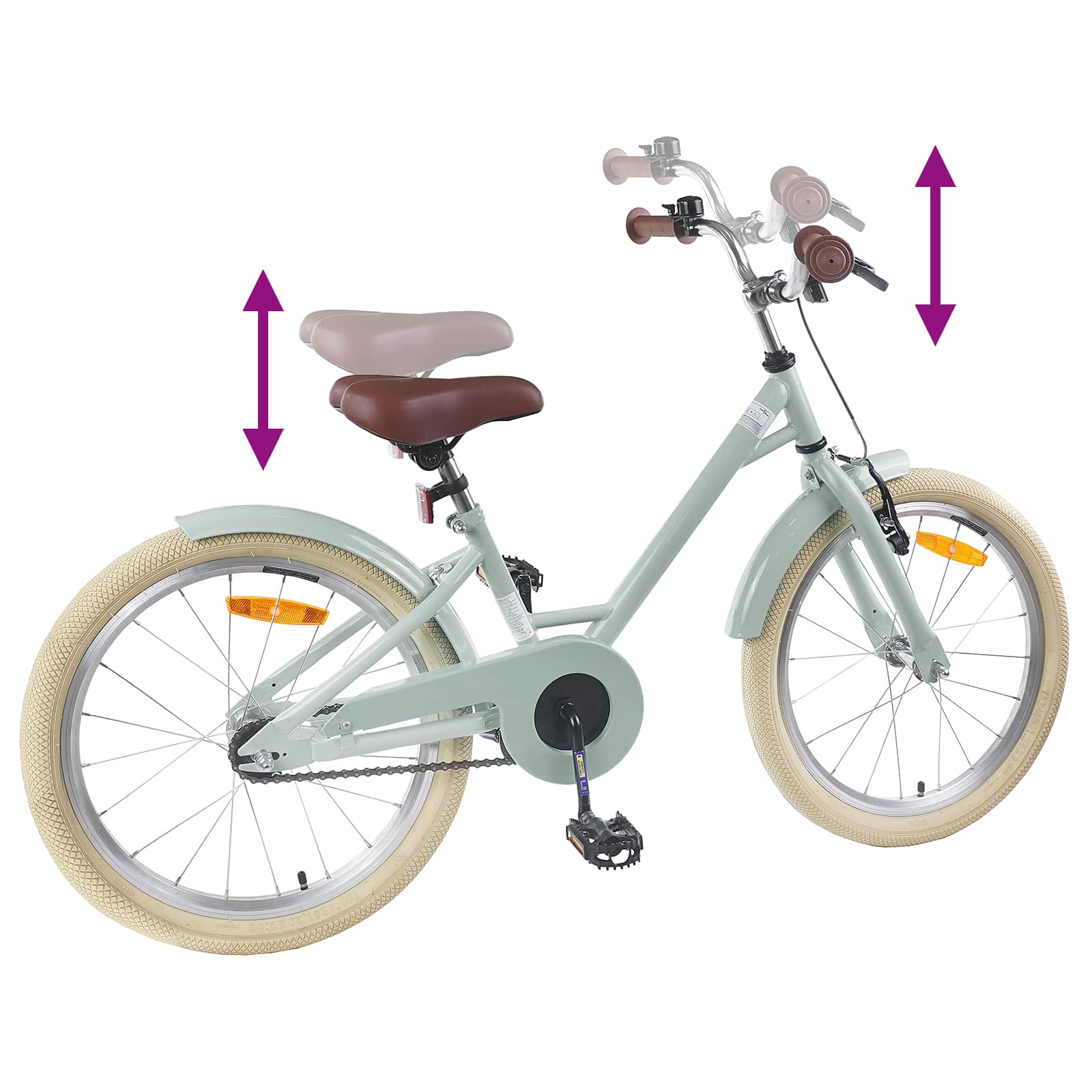 Kinderfiets 20 Inch voor 6-11 jaar oud Lichtgroen is nu te koop bij PeponiXL, paradijselijk wonen!