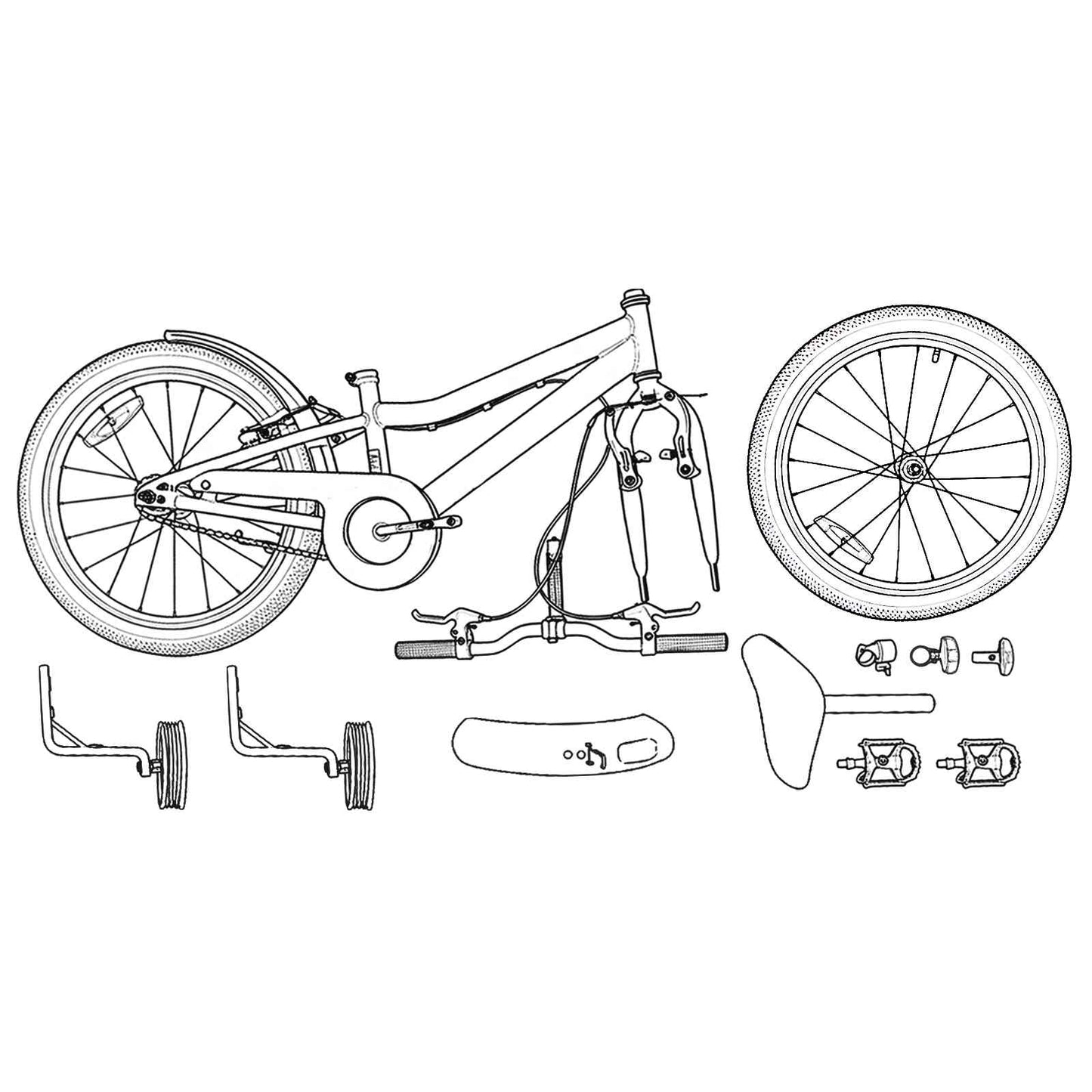 Kinderfiets 16 Inch voor 4-6 jaar oud Lichtblauw is nu te koop bij PeponiXL, paradijselijk wonen!
