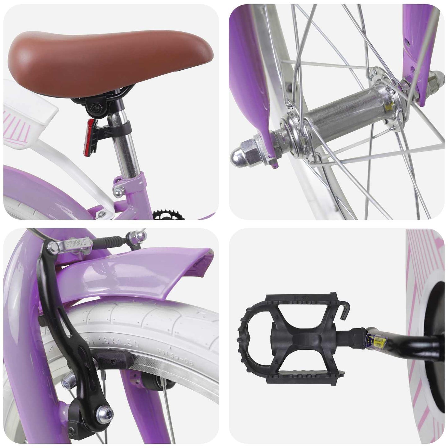 Kinderfiets 18 Inch voor 5-7 jaar Paars is nu te koop bij PeponiXL, paradijselijk wonen!