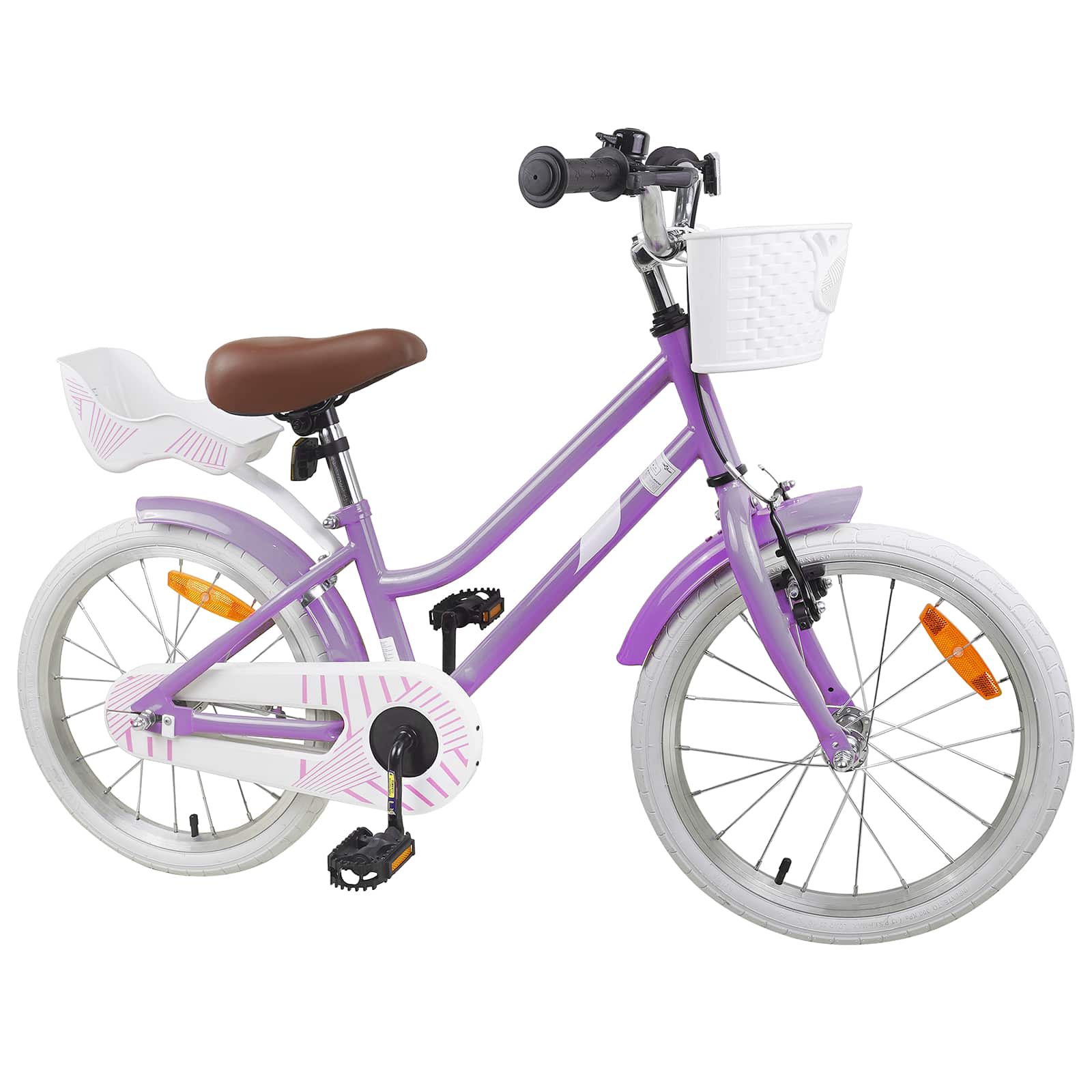 Kinderfiets 18 Inch voor 5-7 jaar Paars is nu te koop bij PeponiXL, paradijselijk wonen!