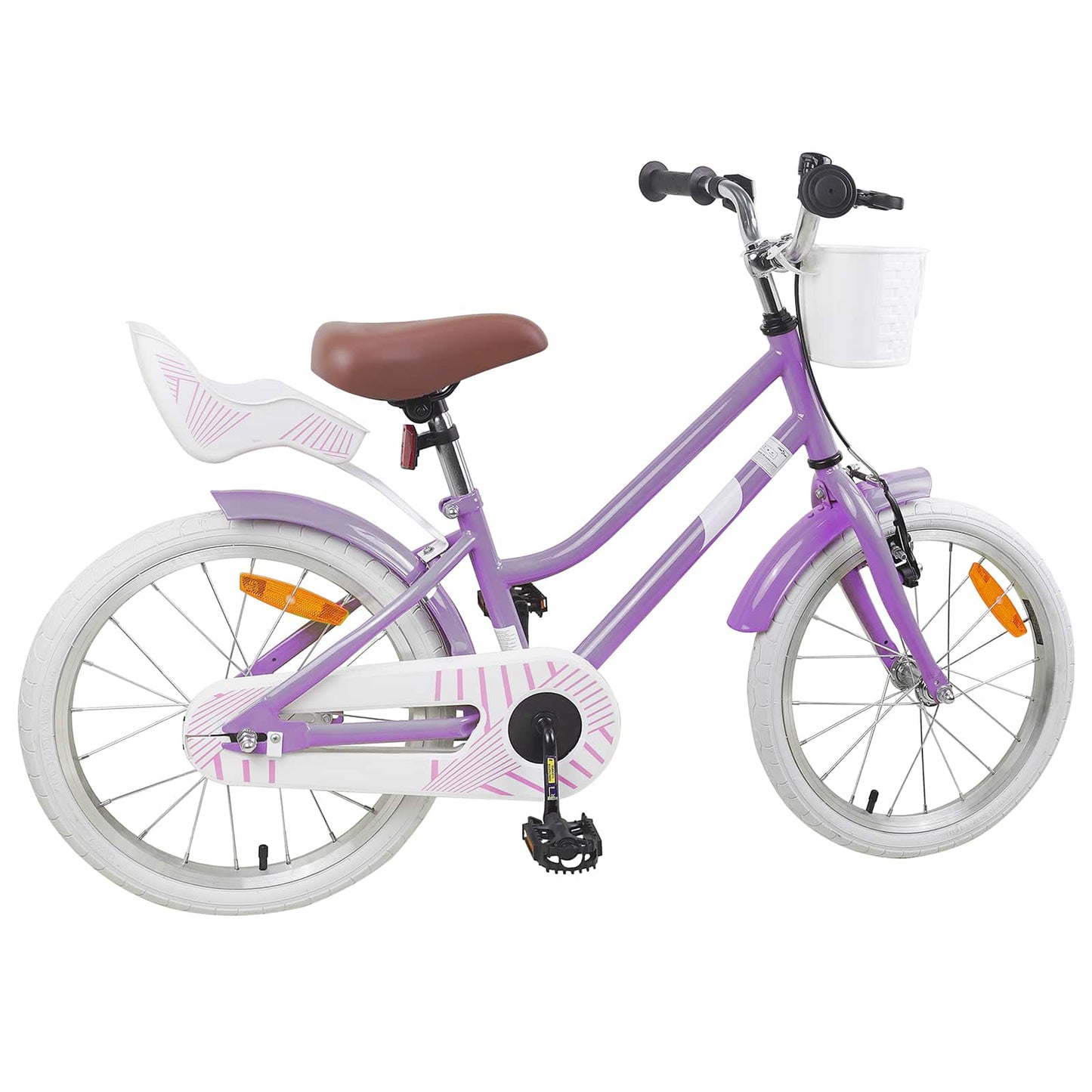 Kinderfiets 18 Inch voor 5-7 jaar Paars is nu te koop bij PeponiXL, paradijselijk wonen!