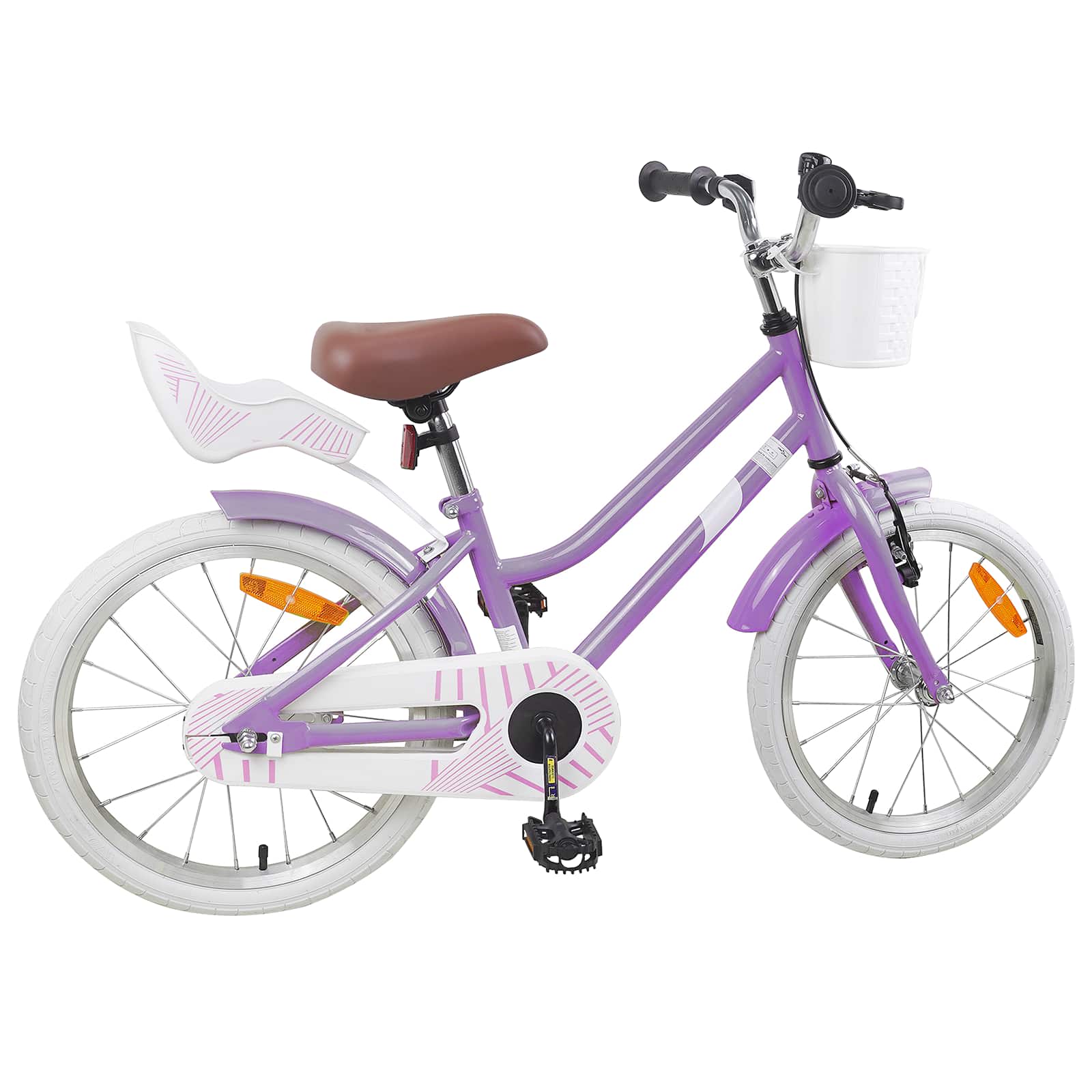 Kinderfiets 18 Inch voor 5-7 jaar Paars is nu te koop bij PeponiXL, paradijselijk wonen!
