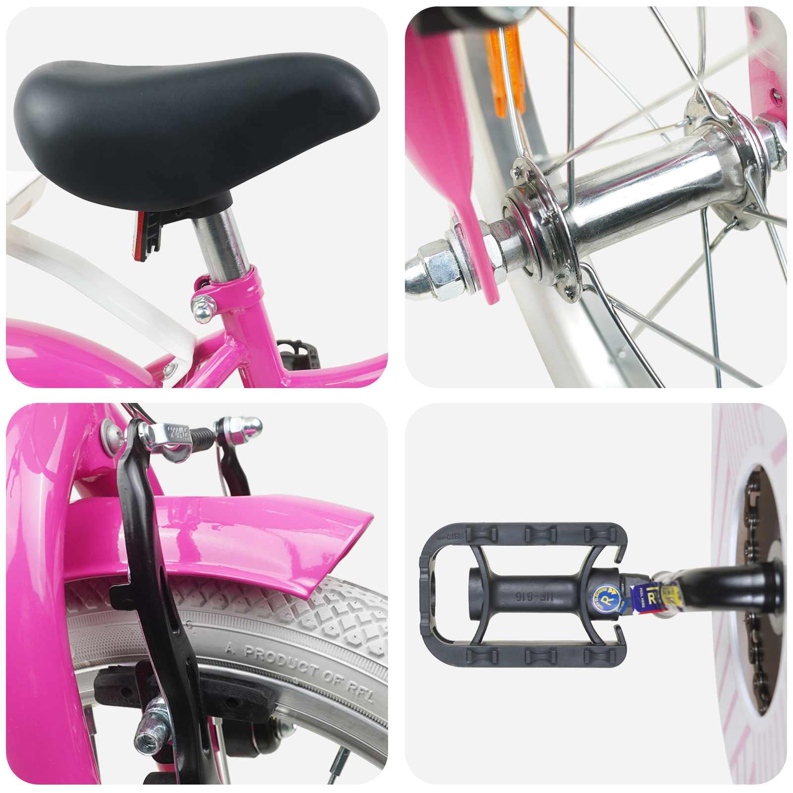 Kinderfiets 16 Inch voor 4-6 jaar oud Donkerroze is nu te koop bij PeponiXL, paradijselijk wonen!