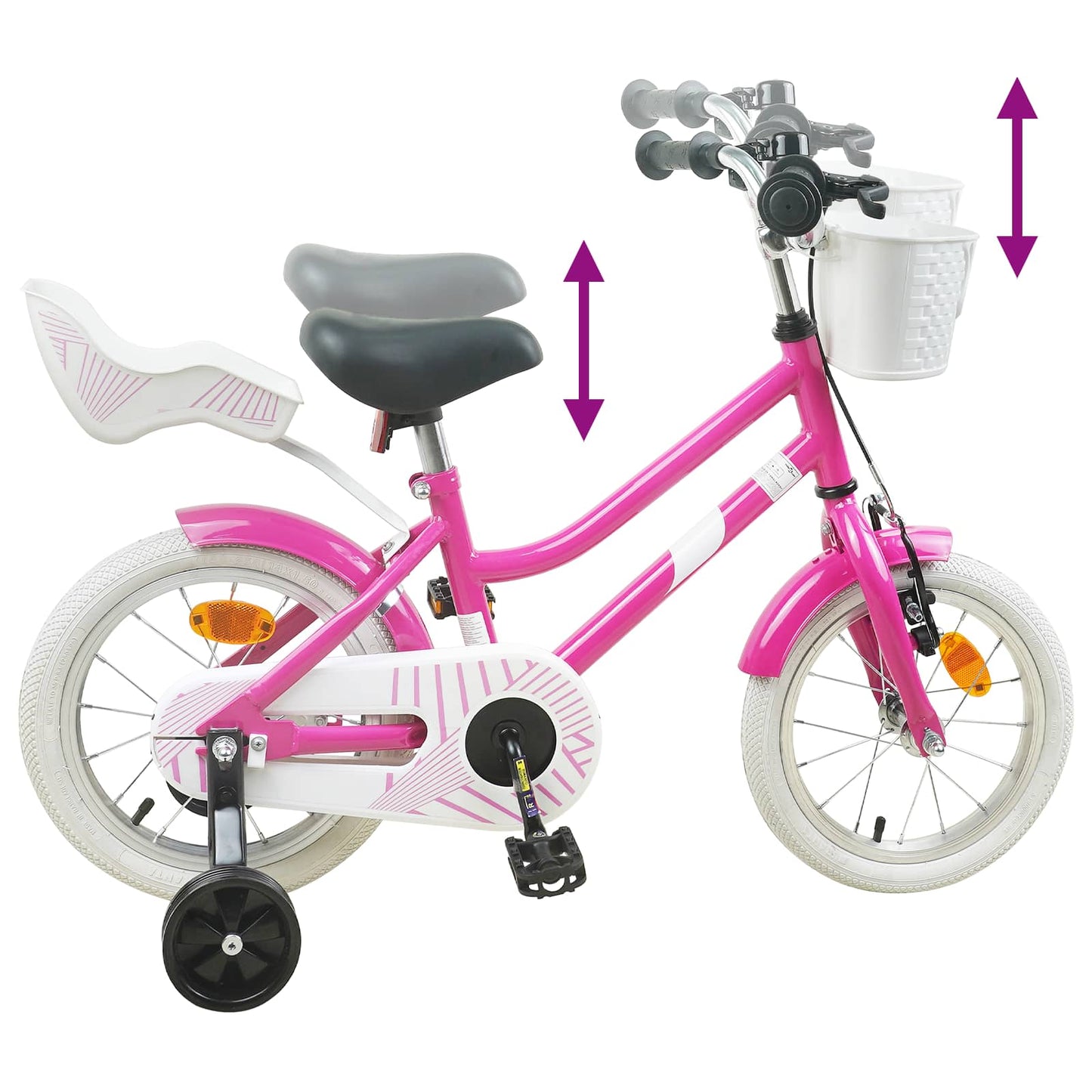 Kinderfiets 16 Inch voor 4-6 jaar oud Donkerroze is nu te koop bij PeponiXL, paradijselijk wonen!