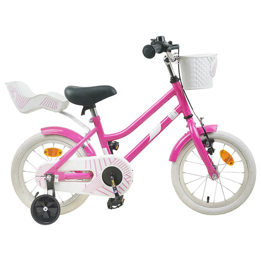Kinderfiets 16 Inch voor 4-6 jaar oud Donkerroze is nu te koop bij PeponiXL, paradijselijk wonen!