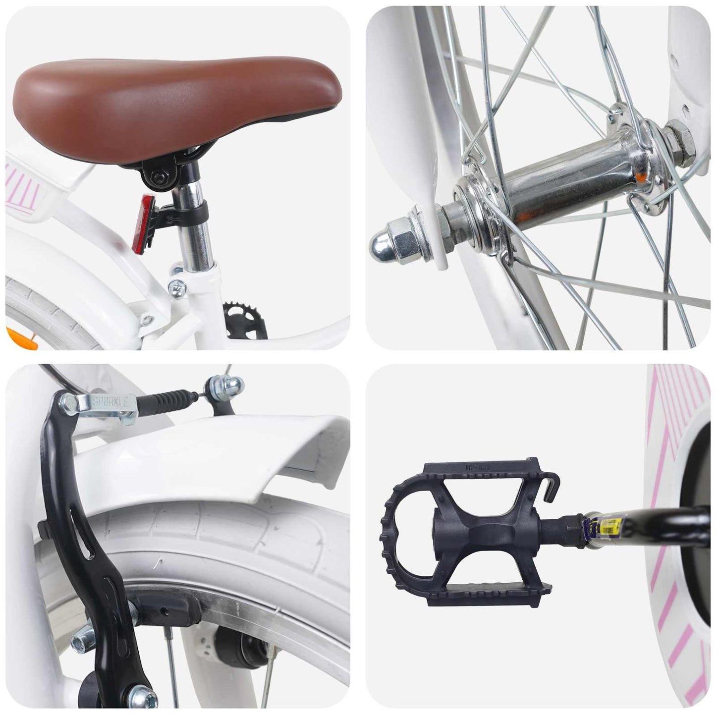 Kinderfiets 18 Inch voor 5-7 jaar Wit is nu te koop bij PeponiXL, paradijselijk wonen!
