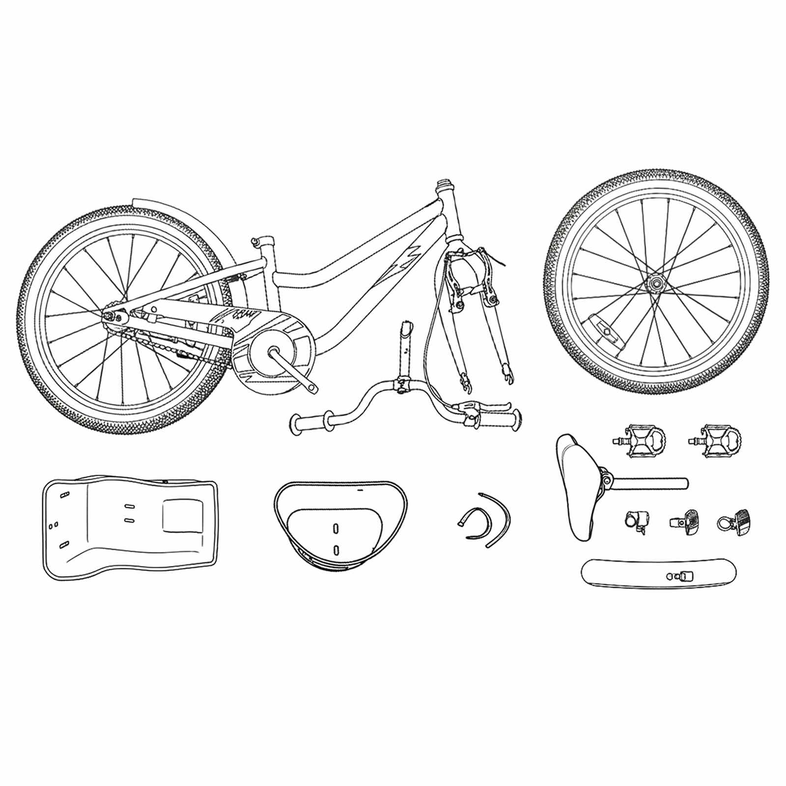 Kinderfiets 18 Inch voor 5-7 jaar Wit is nu te koop bij PeponiXL, paradijselijk wonen!