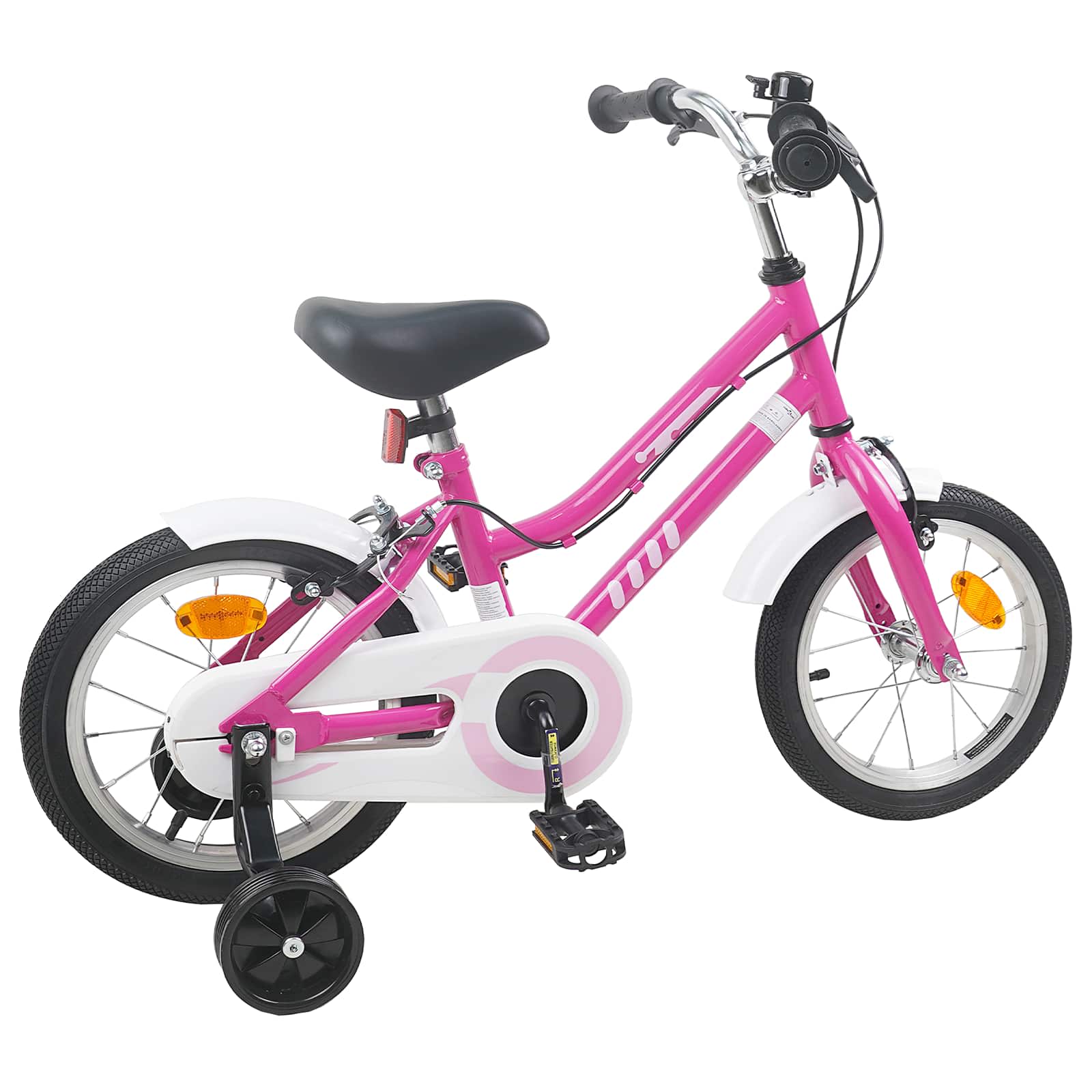 Kinderfiets 14 Inch voor 3-5 jaar oud Roze Wit is nu te koop bij PeponiXL, paradijselijk wonen!