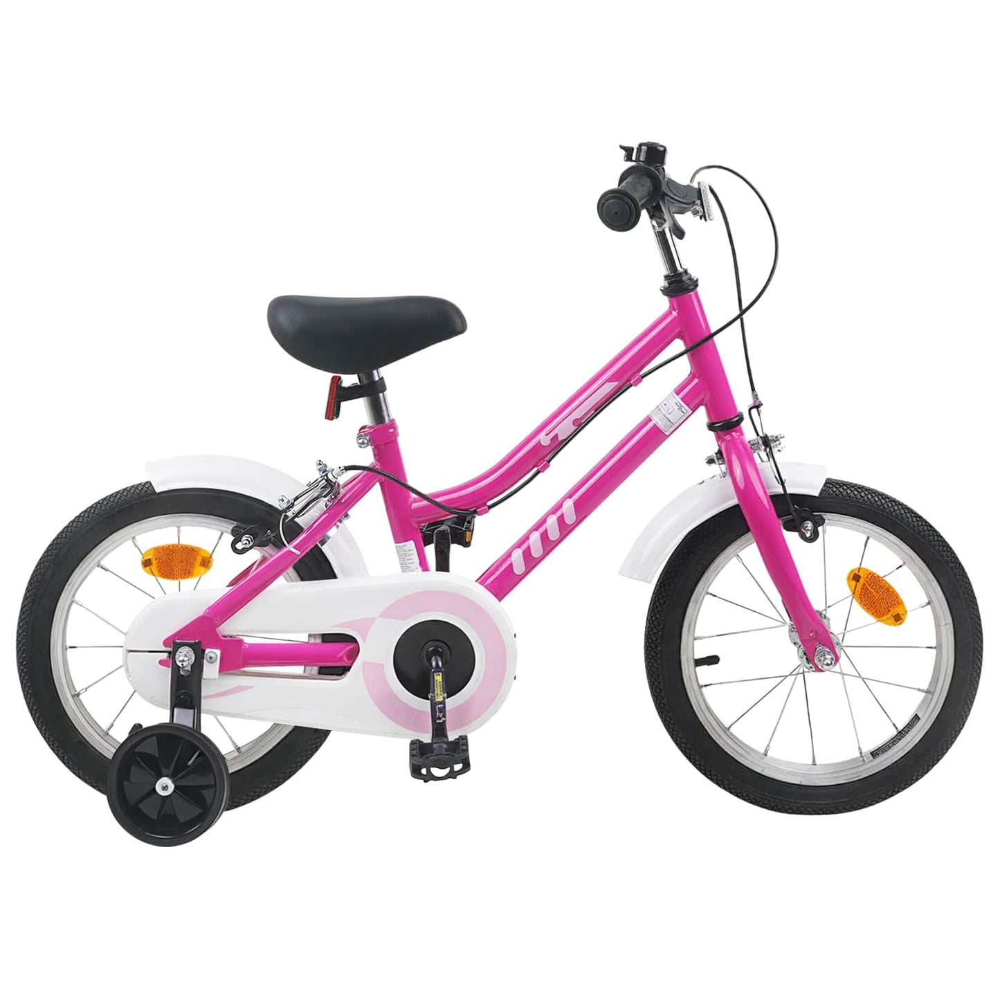 Kinderfiets 14 Inch voor 3-5 jaar oud Roze Wit is nu te koop bij PeponiXL, paradijselijk wonen!