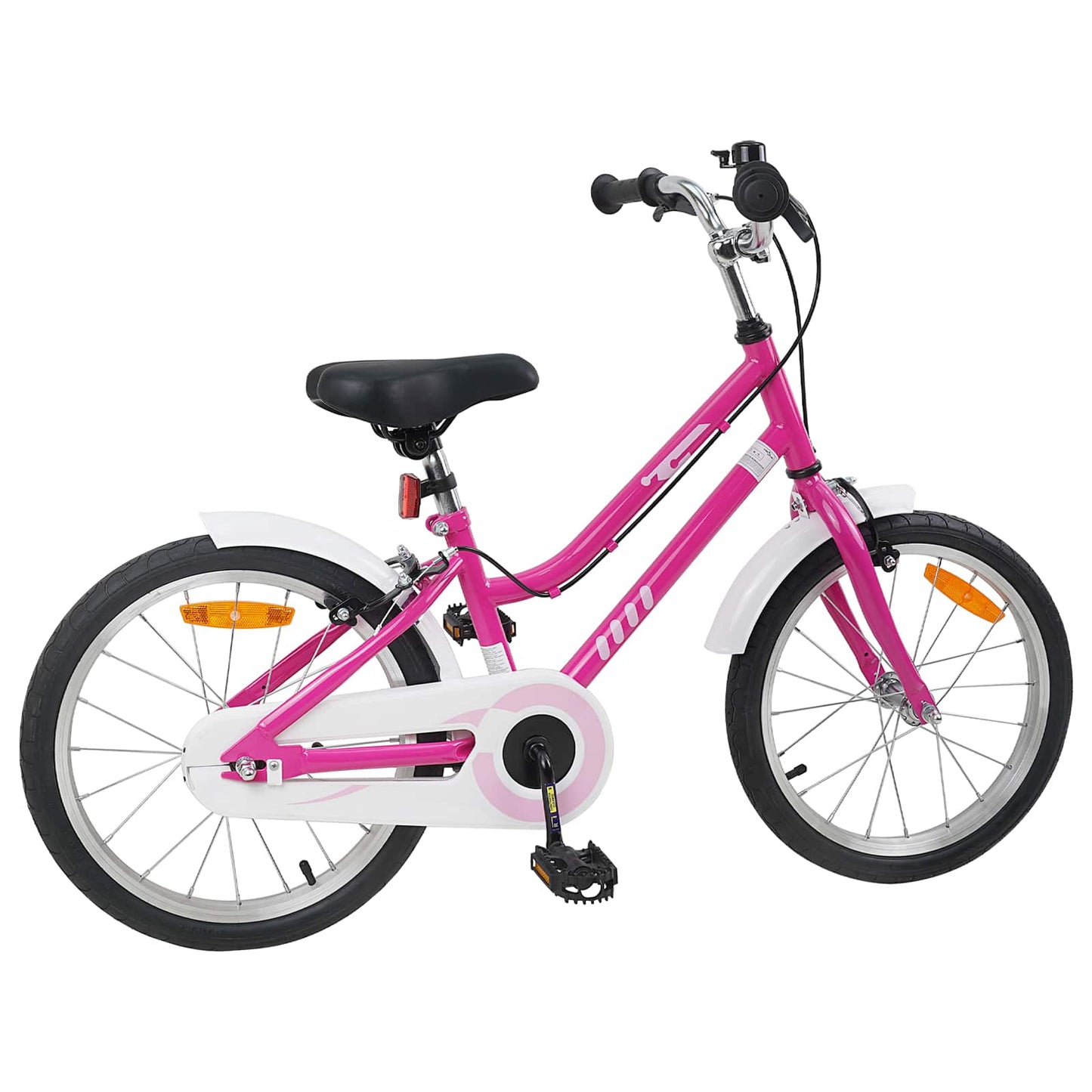 Kinderfiets 18 Inch voor 5-7 jaar Roze Wit is nu te koop bij PeponiXL, paradijselijk wonen!