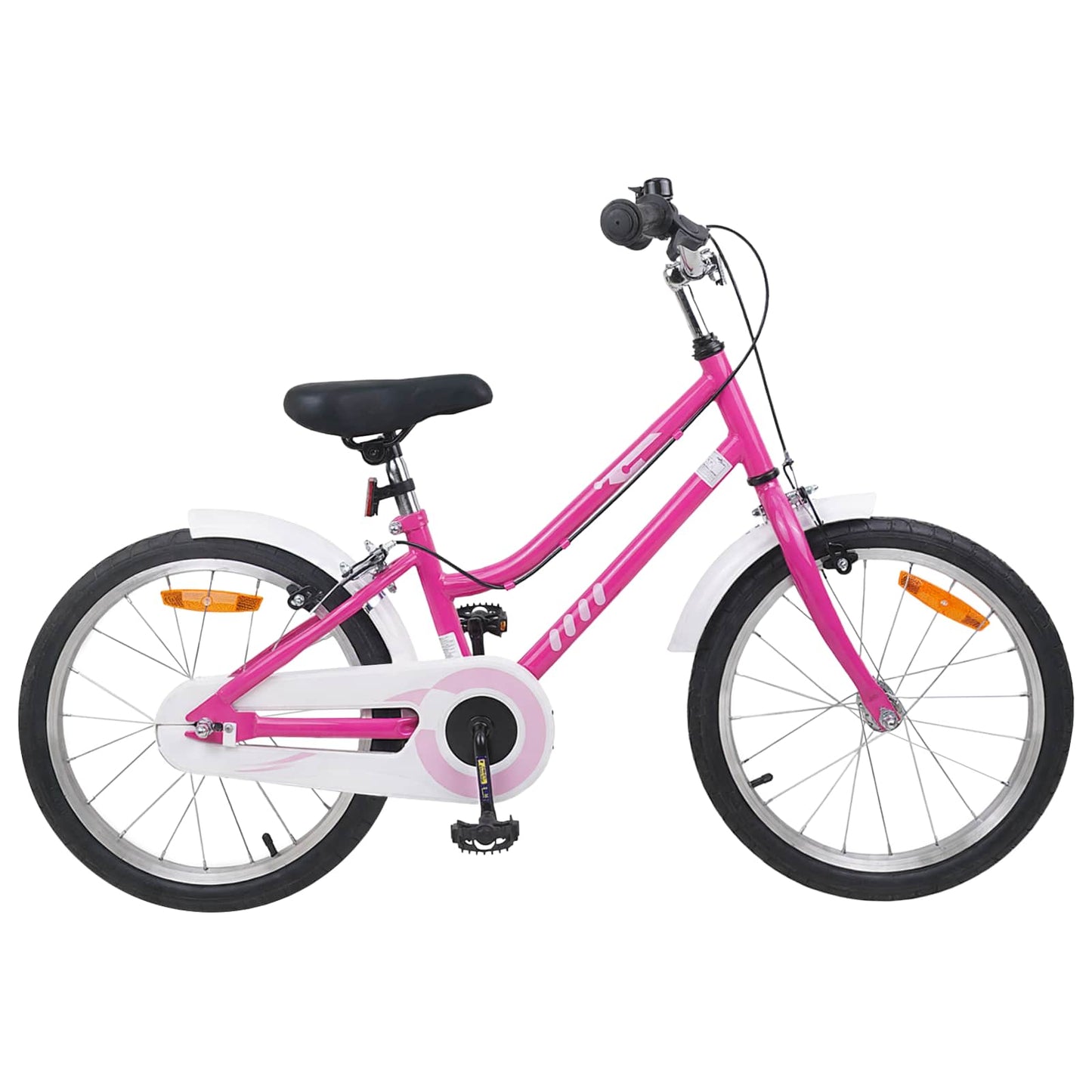 Kinderfiets 18 Inch voor 5-7 jaar Roze Wit is nu te koop bij PeponiXL, paradijselijk wonen!