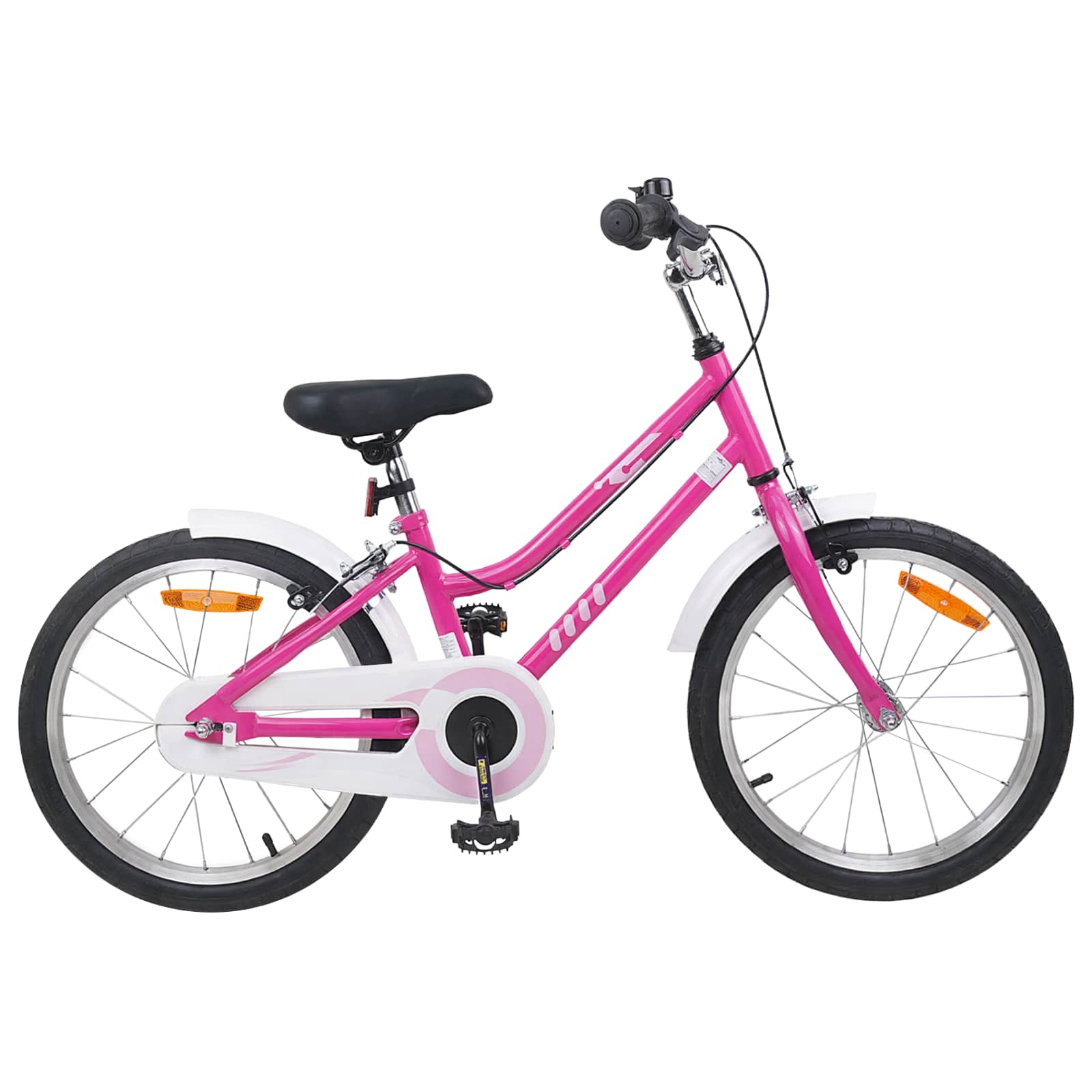 Kinderfiets 18 Inch voor 5-7 jaar Roze Wit is nu te koop bij PeponiXL, paradijselijk wonen!