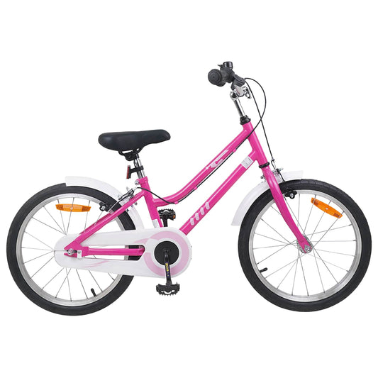 Kinderfiets 18 Inch voor 5-7 jaar Roze Wit is nu te koop bij PeponiXL, paradijselijk wonen!