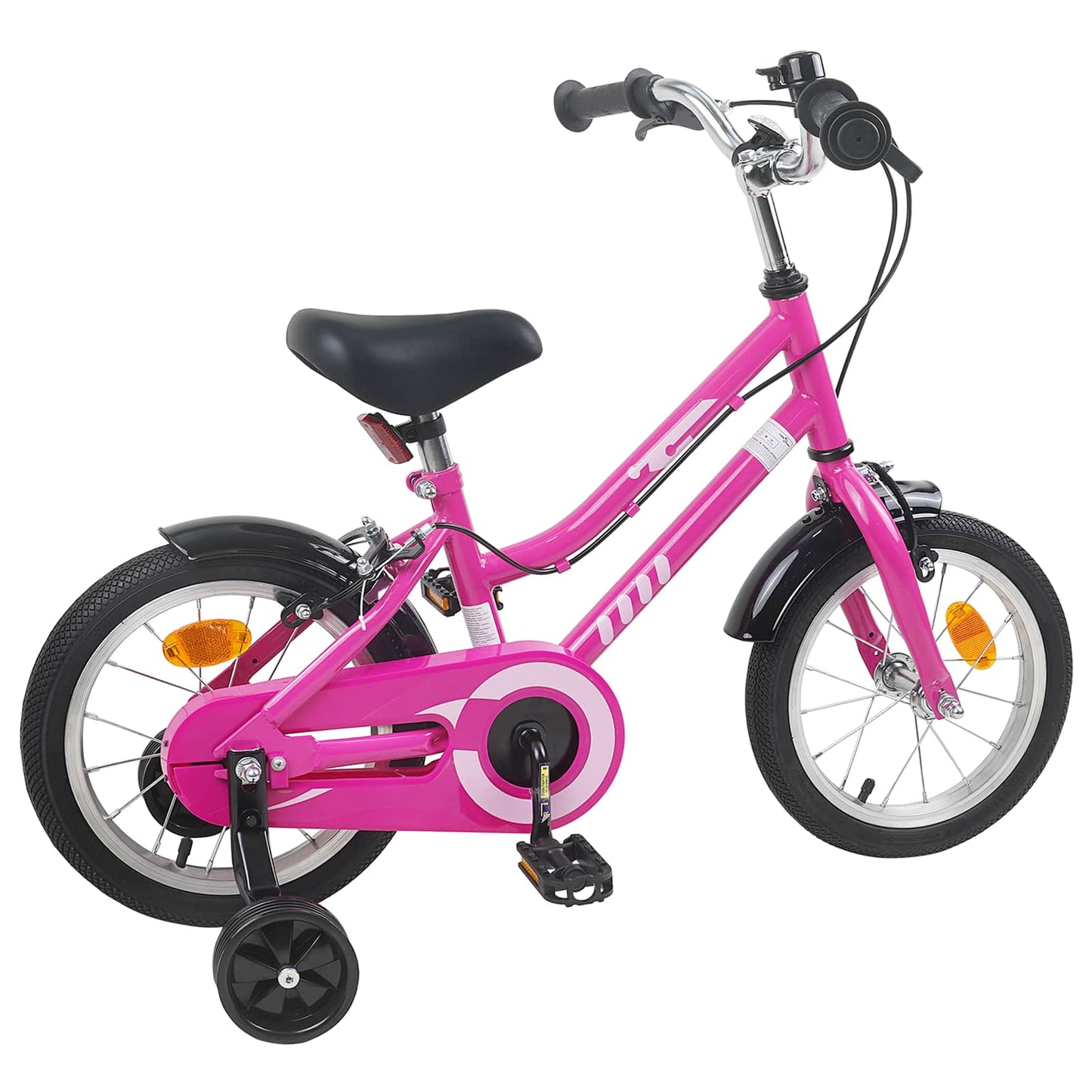 Kinderfiets 14 Inch voor 3-5 jaar oud Roze Zwart is nu te koop bij PeponiXL, paradijselijk wonen!