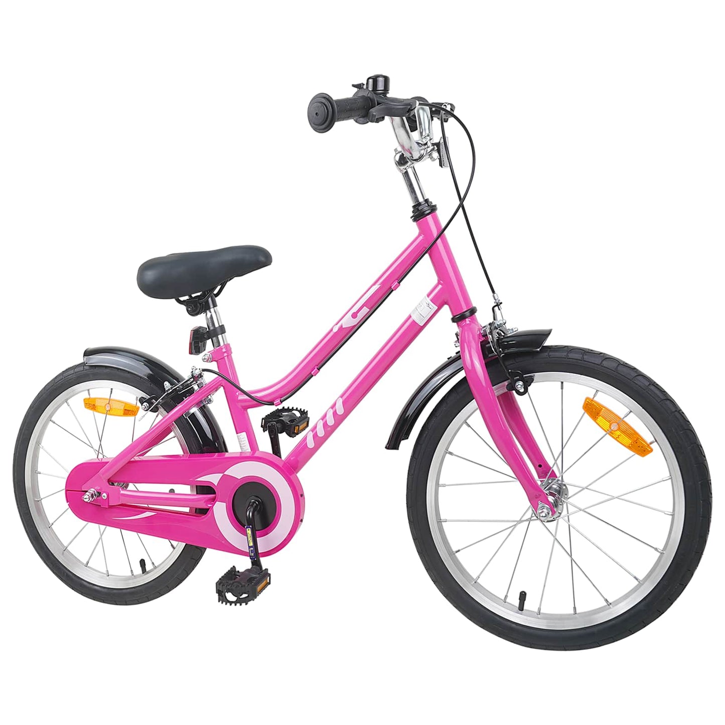 Kinderfiets 18 Inch voor 5-7 jaar Roze Zwart is nu te koop bij PeponiXL, paradijselijk wonen!