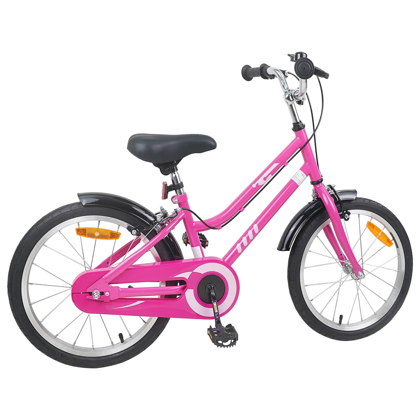 Kinderfiets 18 Inch voor 5-7 jaar Roze Zwart is nu te koop bij PeponiXL, paradijselijk wonen!