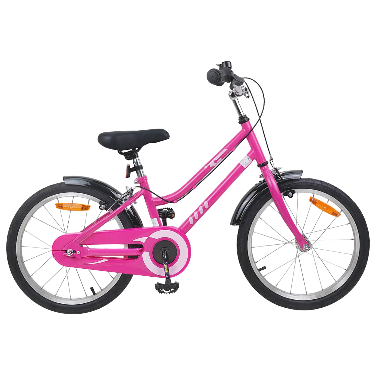 Kinderfiets 18 Inch voor 5-7 jaar Roze Zwart is nu te koop bij PeponiXL, paradijselijk wonen!