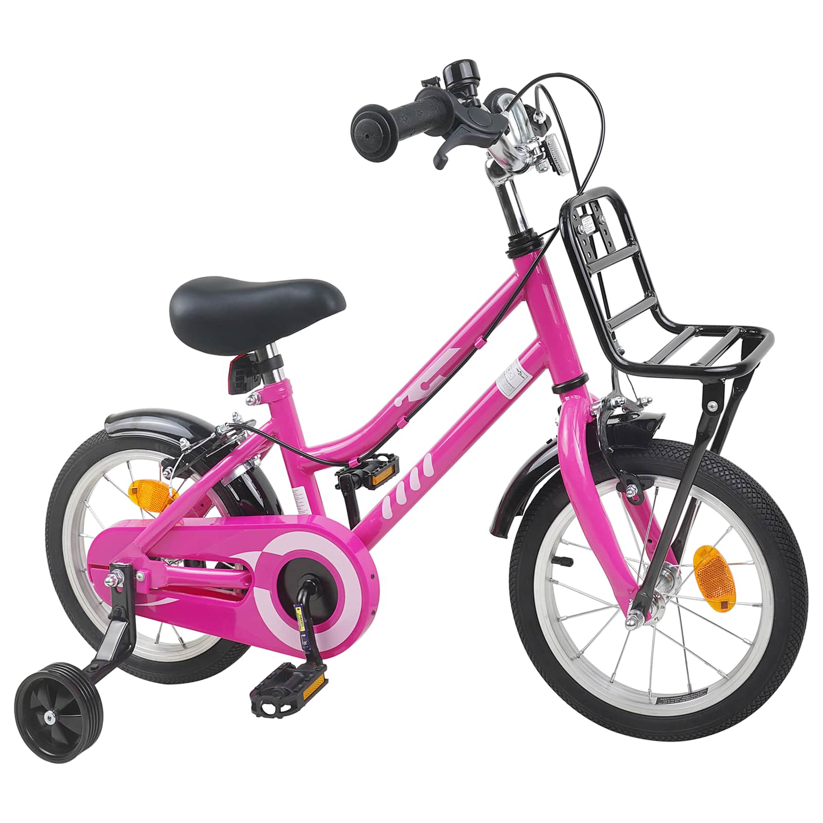 Kinderfiets 12 Inch voor 2-4 jaar oud Roze en Zwart is nu te koop bij PeponiXL, paradijselijk wonen!