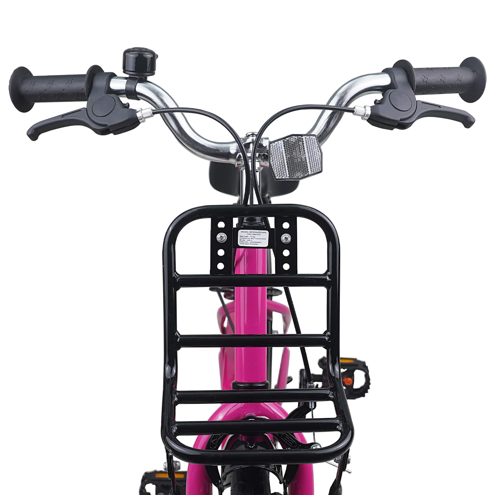 Kinderfiets 18 Inch voor 5-7 jaar Roze en Zwart is nu te koop bij PeponiXL, paradijselijk wonen!
