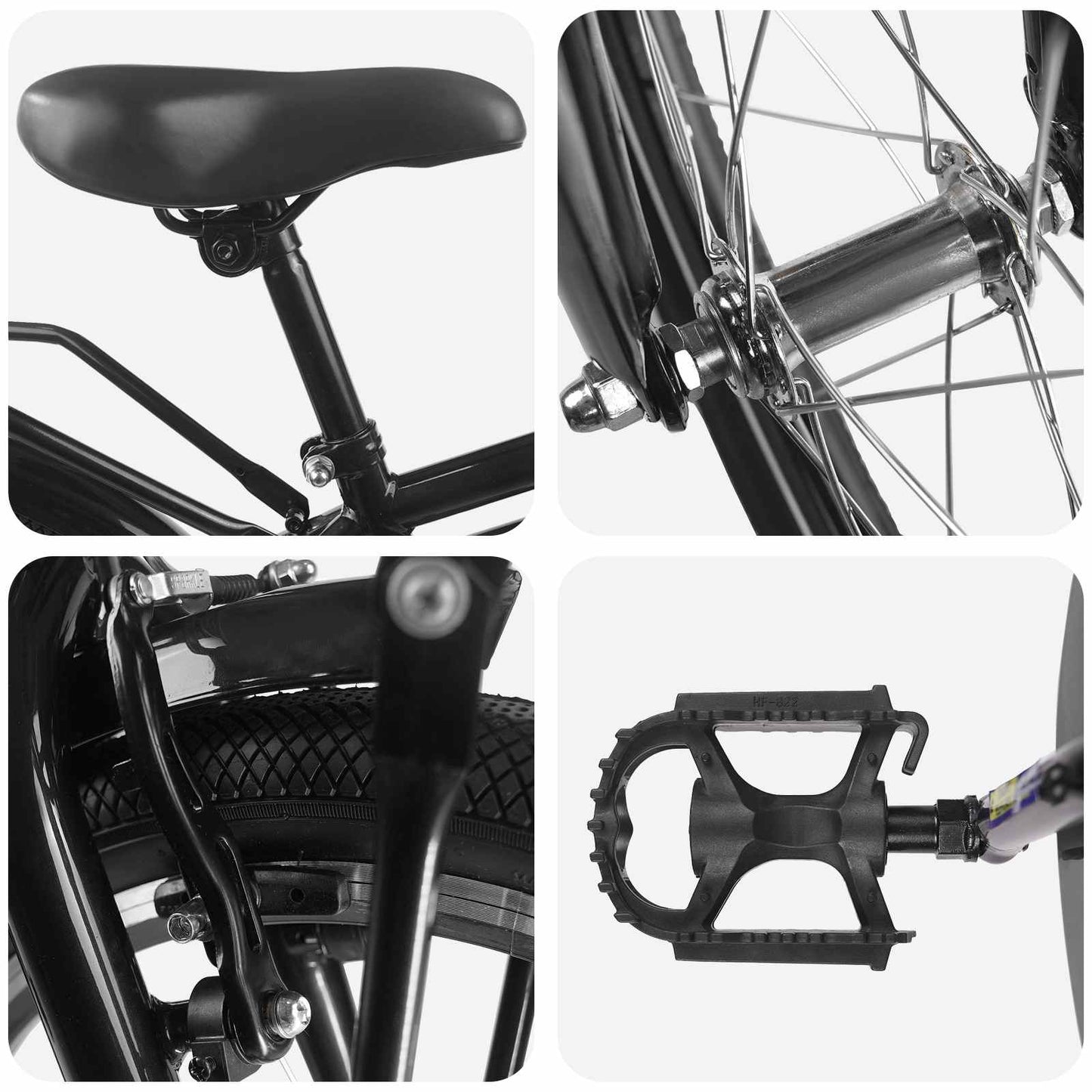 Kinderfiets 22 Inch voor 7-12 jaar oud Zwart is nu te koop bij PeponiXL, paradijselijk wonen!