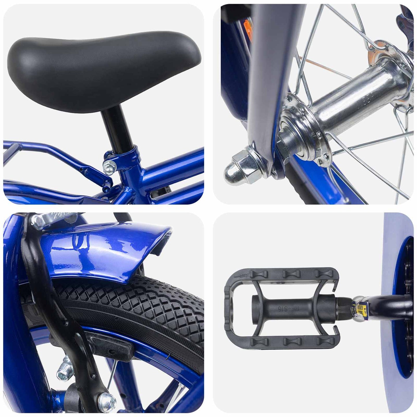 Kinderfiets 12 Inch voor 2-4 jaar oud Donkerblauw is nu te koop bij PeponiXL, paradijselijk wonen!