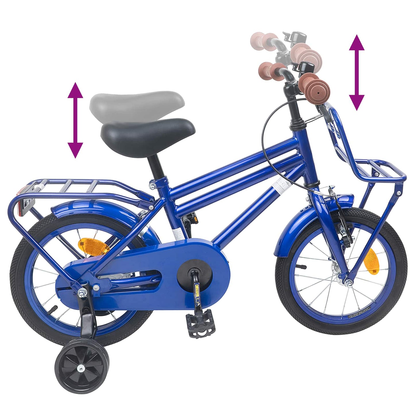 Kinderfiets 12 Inch voor 2-4 jaar oud Donkerblauw is nu te koop bij PeponiXL, paradijselijk wonen!