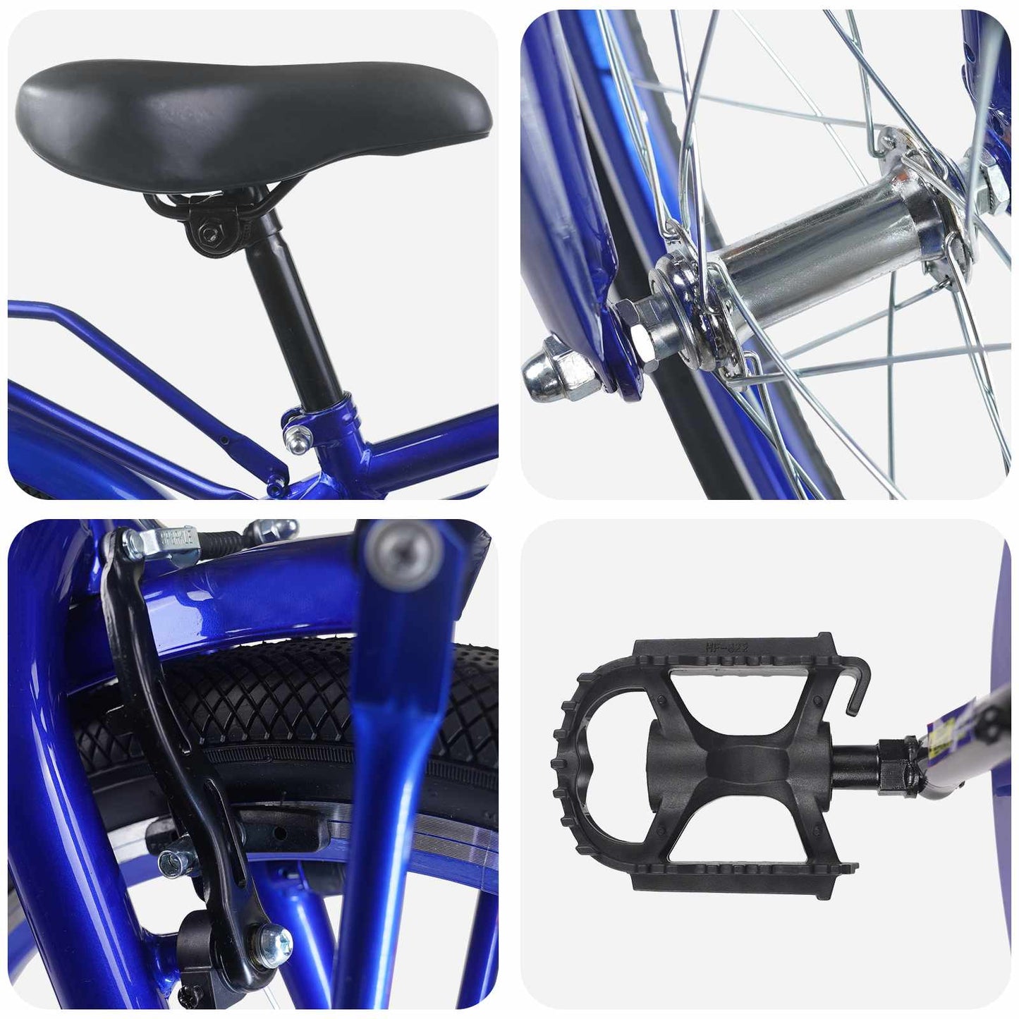 Kinderfiets 22 Inch voor 7-12 jaar oud Donkerblauw is nu te koop bij PeponiXL, paradijselijk wonen!