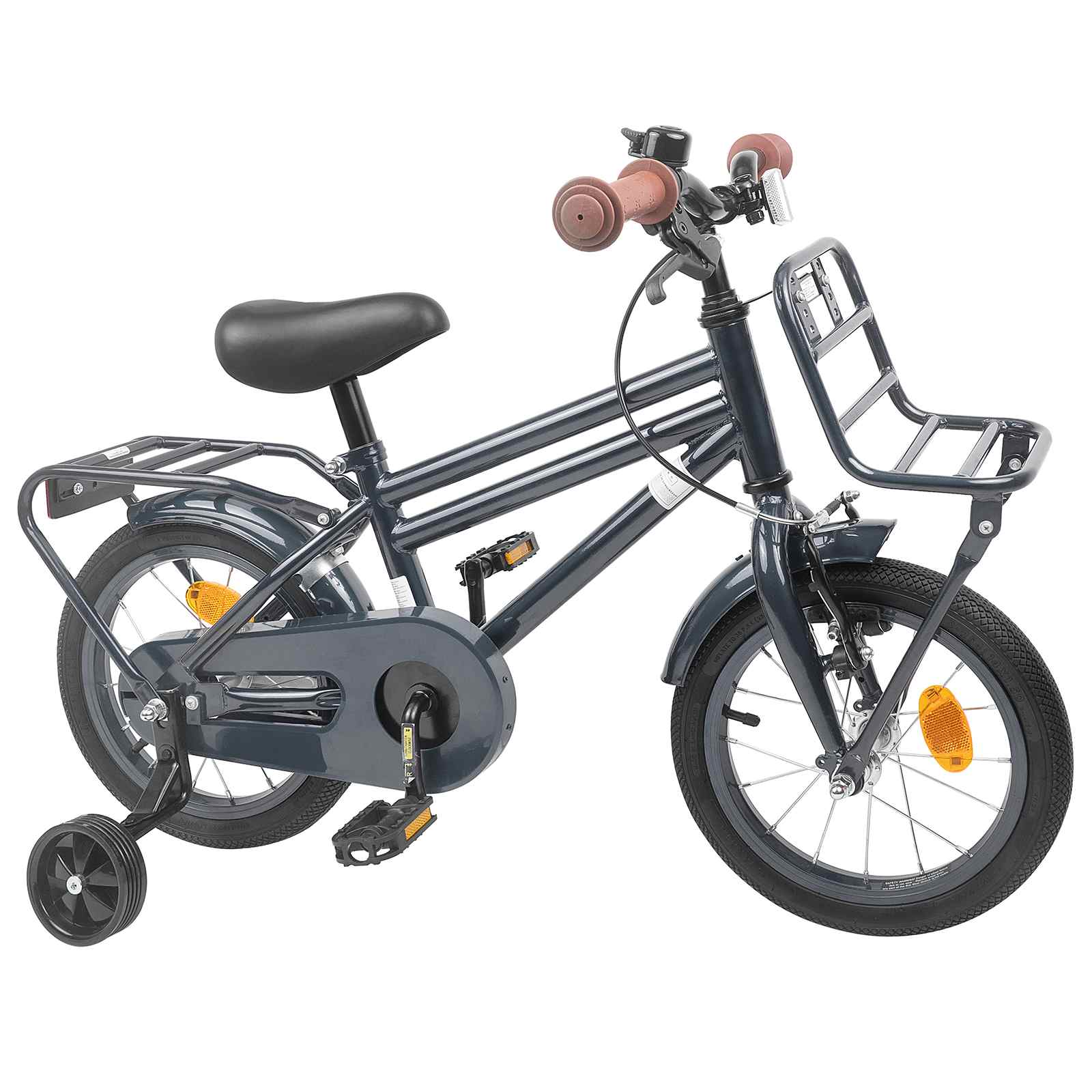 Kinderfiets 12 Inch voor 2-4 jaar oud Donkergrijs is nu te koop bij PeponiXL, paradijselijk wonen!