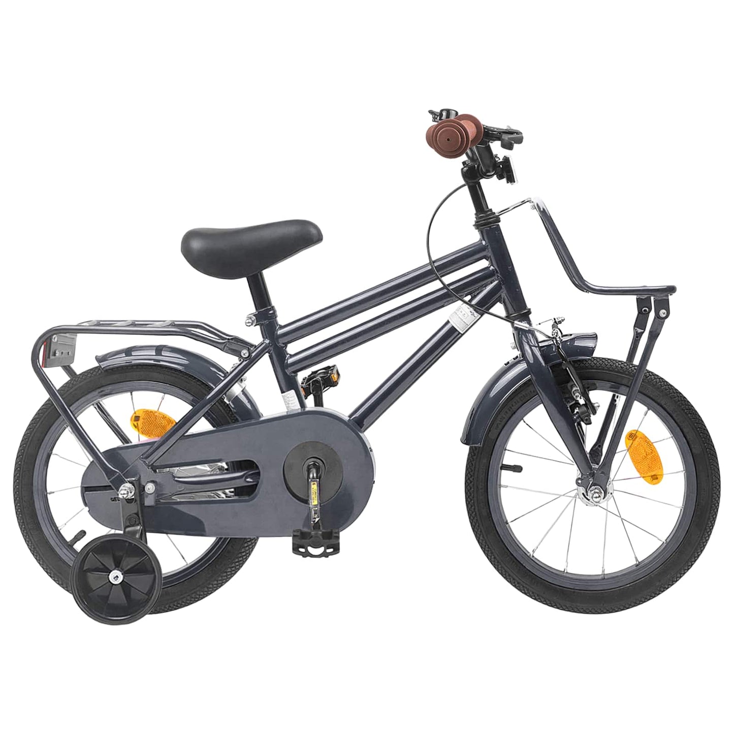 Kinderfiets 16 Inch voor 4-6 jaar oud Donkergrijs is nu te koop bij PeponiXL, paradijselijk wonen!