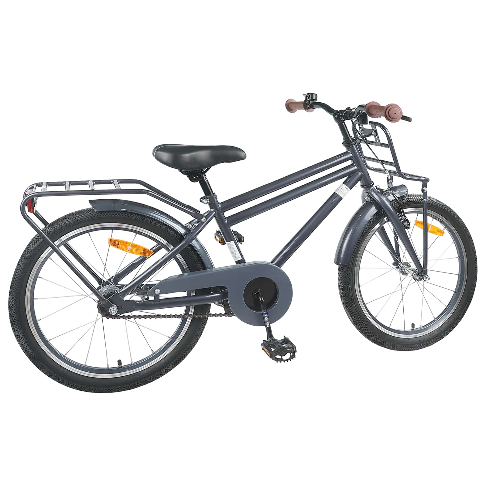 Kinderfiets 22 Inch voor 7-12 jaar oud Donkergrijs is nu te koop bij PeponiXL, paradijselijk wonen!