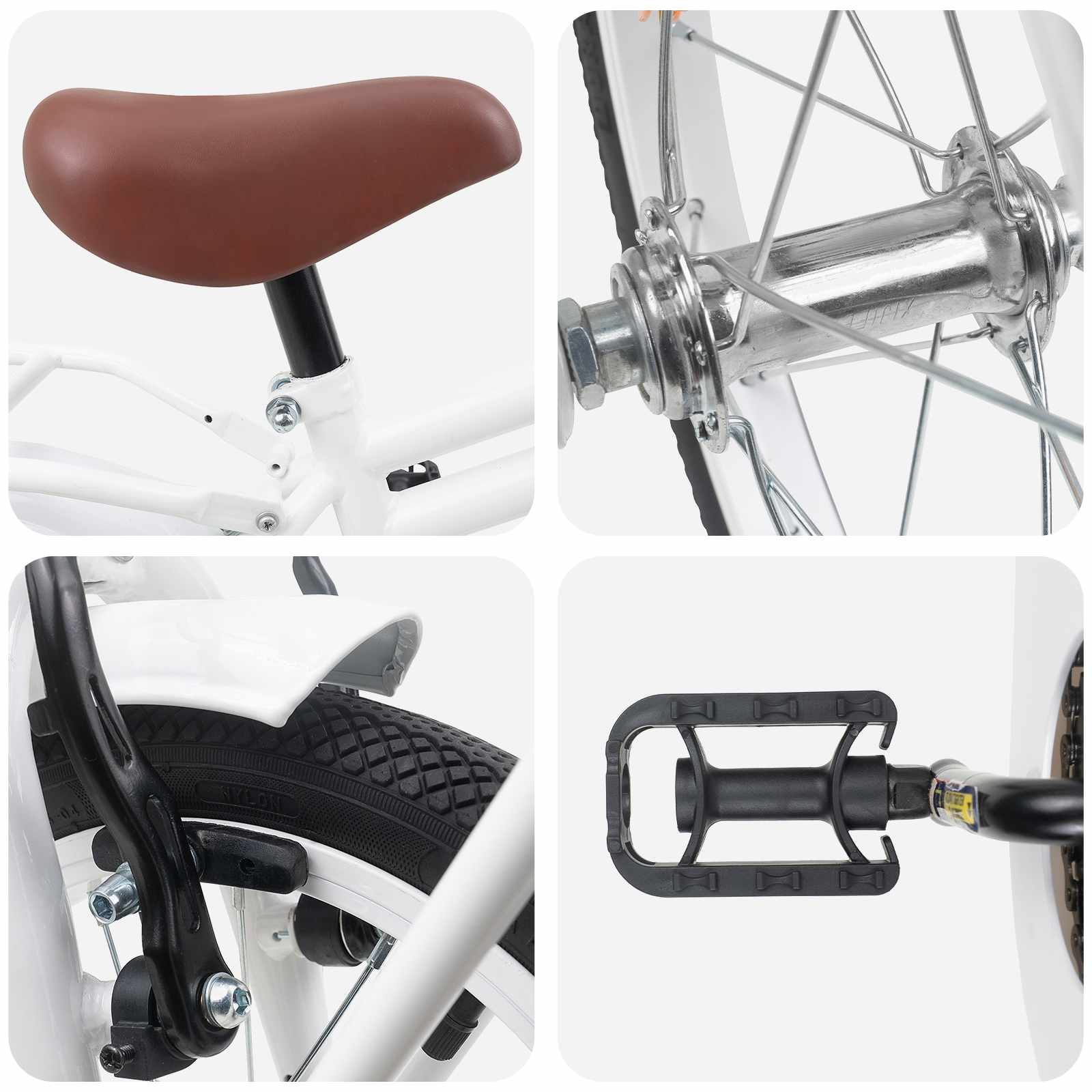 Kinderfiets 16 Inch voor 4-6 jaar oud Wit is nu te koop bij PeponiXL, paradijselijk wonen!