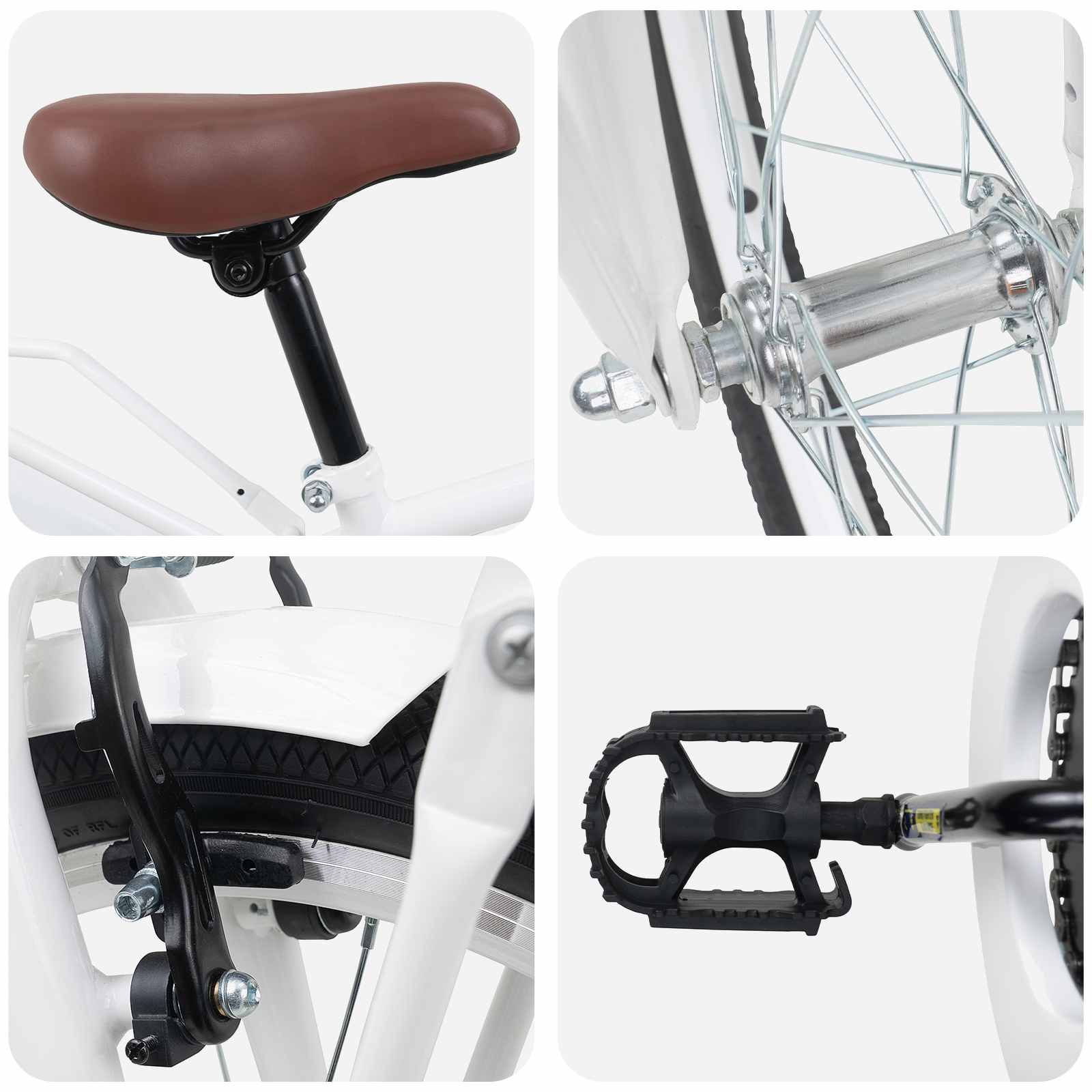 Kinderfiets 22 Inch voor 7-12 jaar oud Wit is nu te koop bij PeponiXL, paradijselijk wonen!