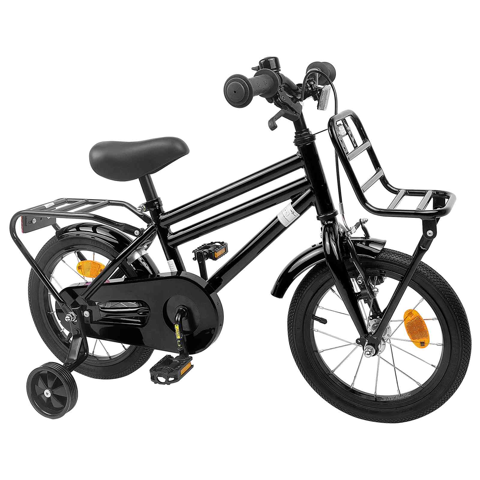 Kinderfiets 16 Inch voor 4-6 jaar oud Zwart is nu te koop bij PeponiXL, paradijselijk wonen!