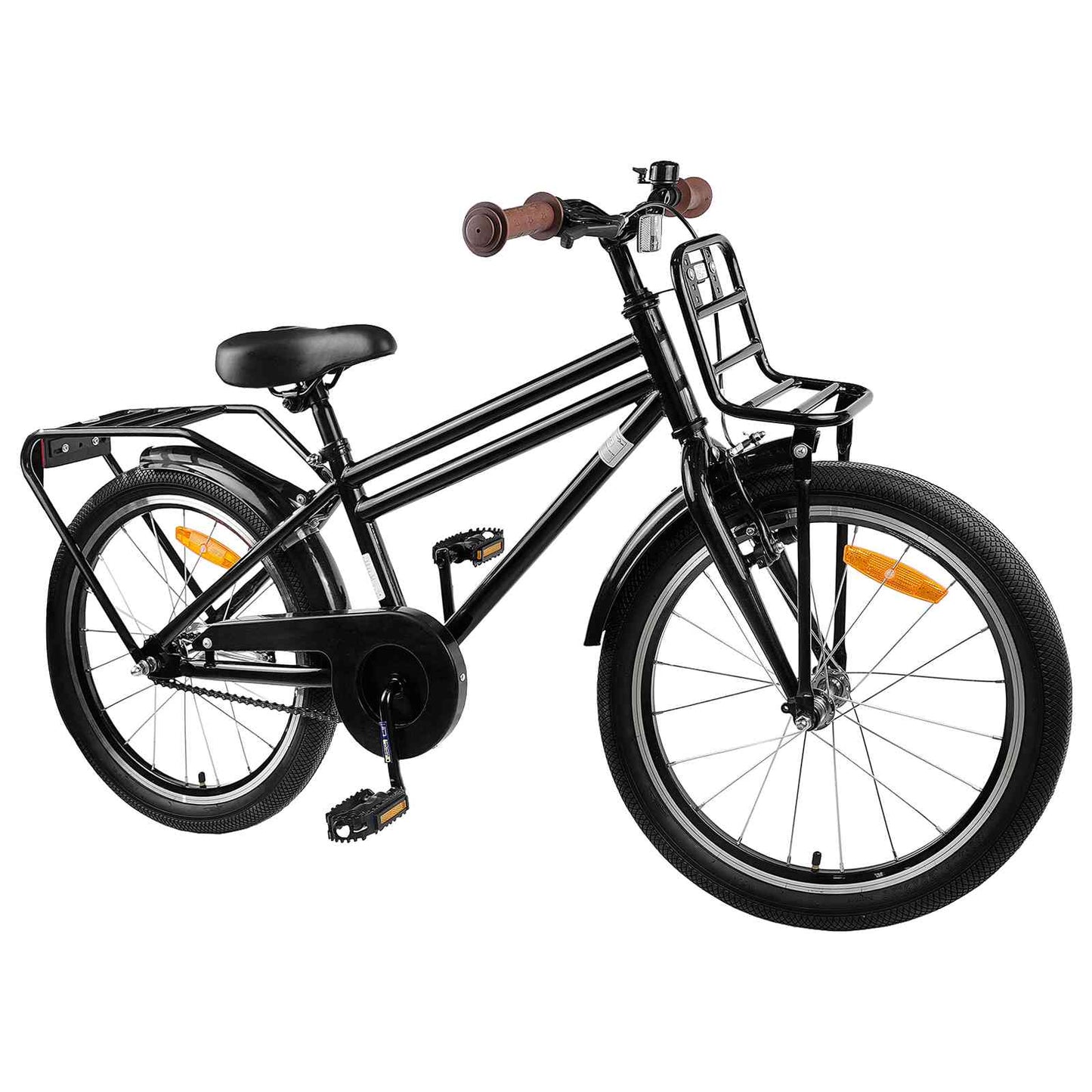 Kinderfiets 18 Inch voor 5-7 jaar Zwart is nu te koop bij PeponiXL, paradijselijk wonen!