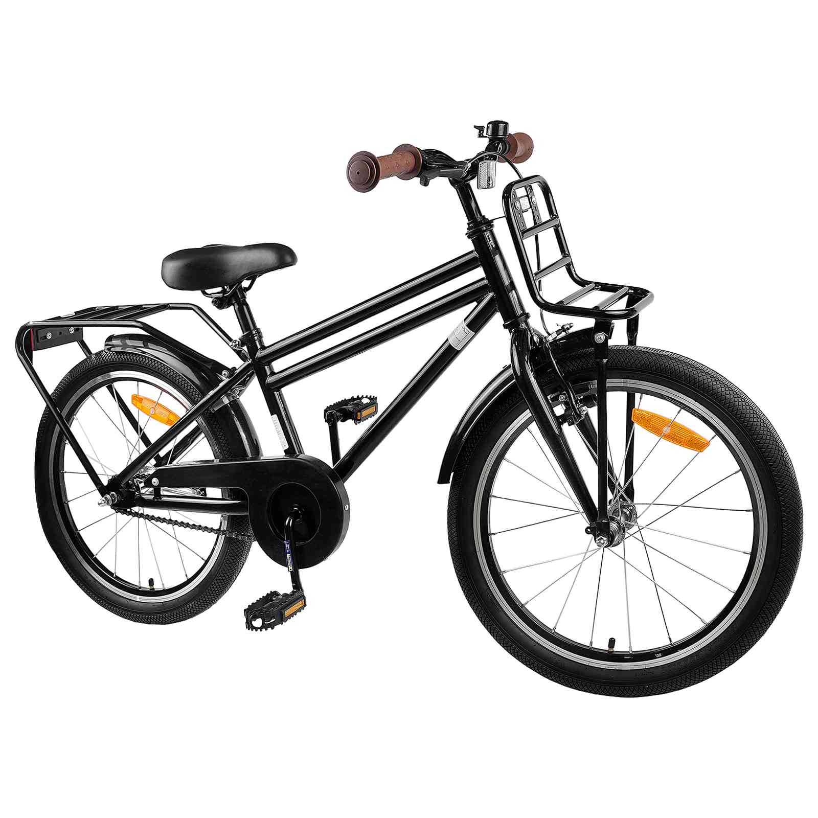 Kinderfiets 18 Inch voor 5-7 jaar Zwart is nu te koop bij PeponiXL, paradijselijk wonen!
