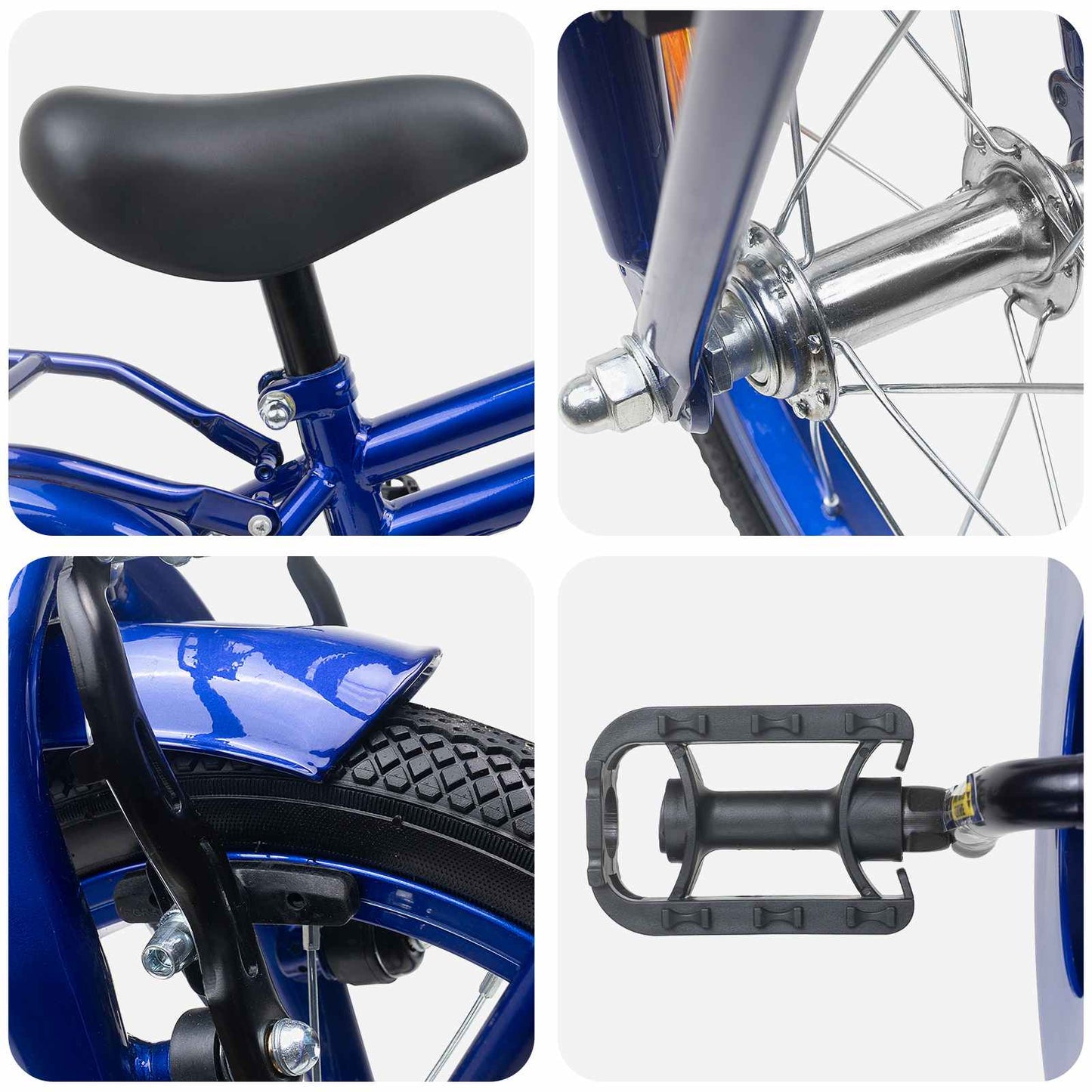 Kinderfiets 16 Inch voor 4-6 jaar oud Donkerblauw is nu te koop bij PeponiXL, paradijselijk wonen!