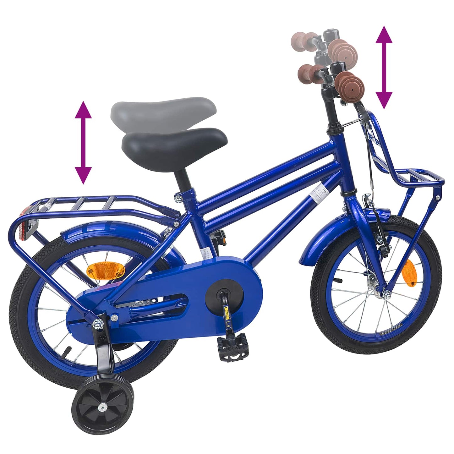 Kinderfiets 16 Inch voor 4-6 jaar oud Donkerblauw is nu te koop bij PeponiXL, paradijselijk wonen!