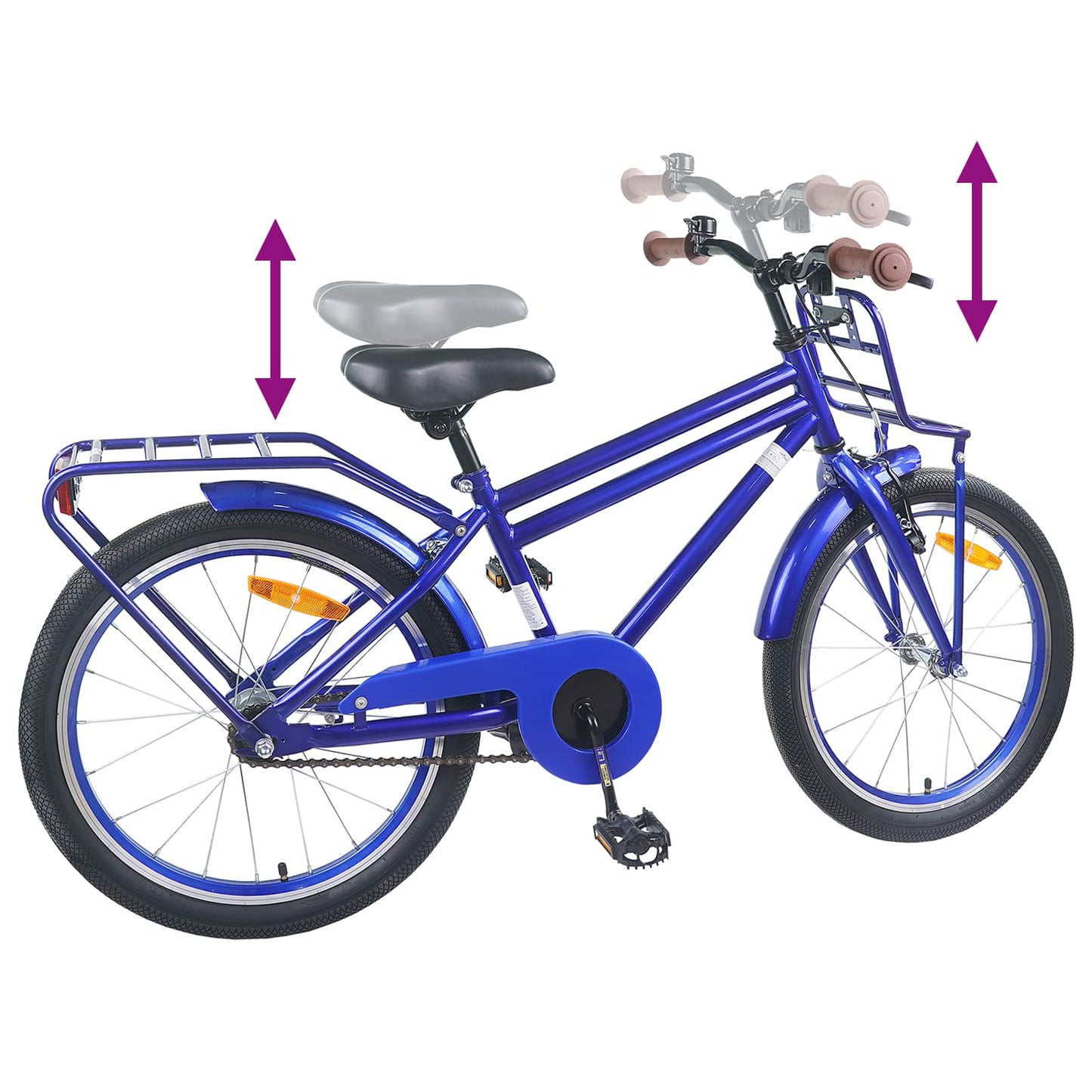 Kinderfiets 18 Inch voor 5-7 jaar Donkerblauw is nu te koop bij PeponiXL, paradijselijk wonen!