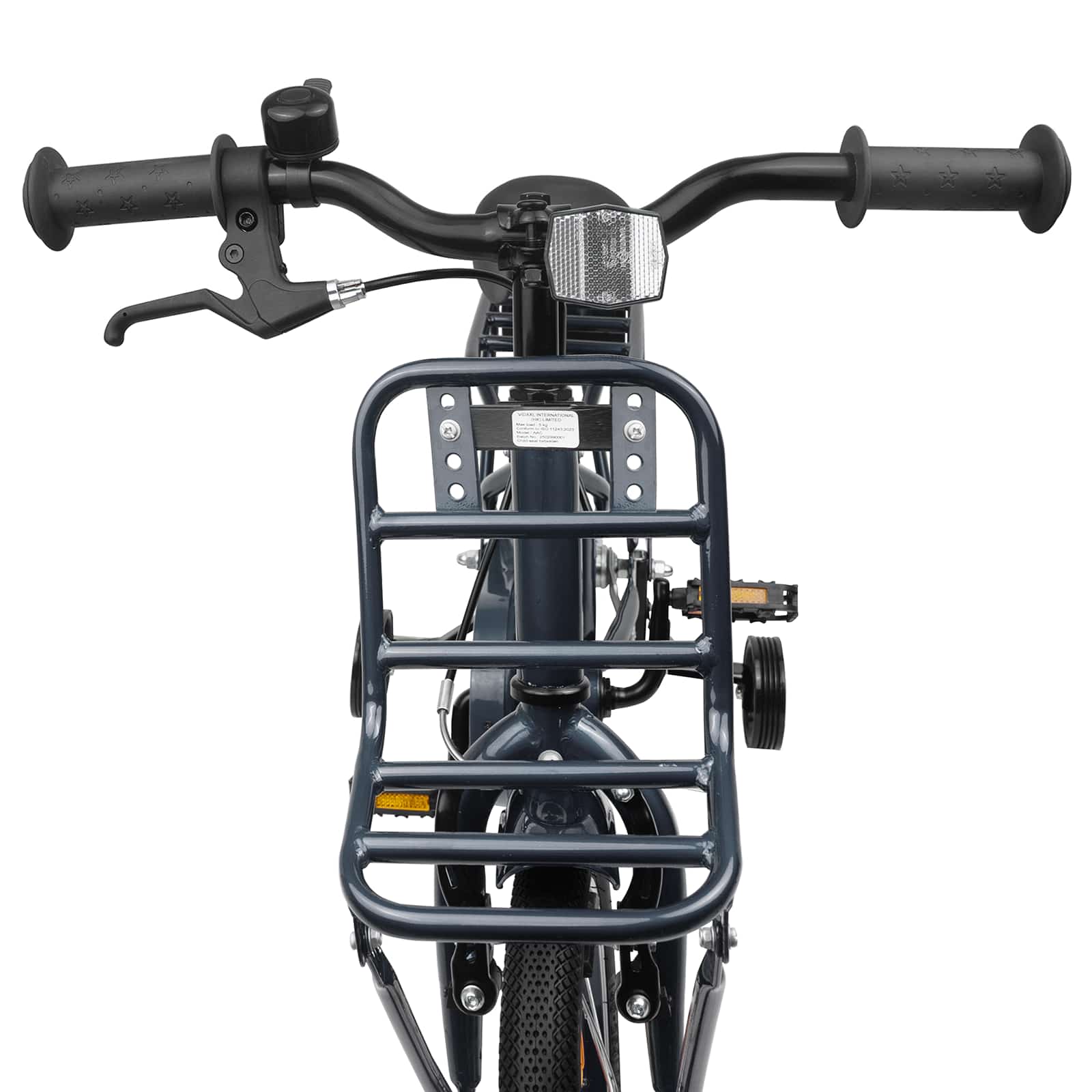 Kinderfiets 12 Inch voor 2-4 jaar oud Donkergrijs is nu te koop bij PeponiXL, paradijselijk wonen!