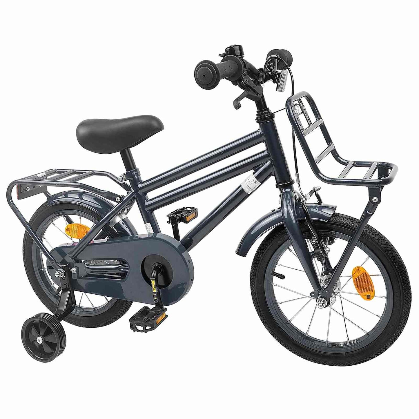 Kinderfiets 14 Inch voor 3-5 jaar oud Donkergrijs is nu te koop bij PeponiXL, paradijselijk wonen!