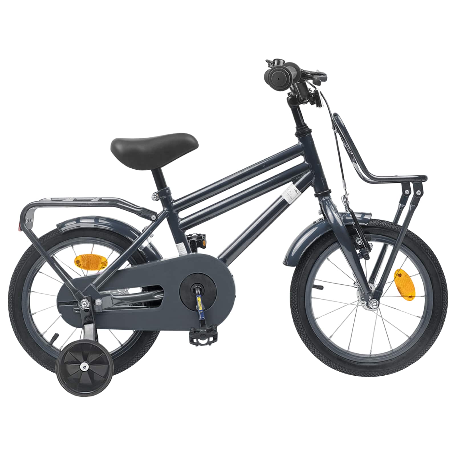 Kinderfiets 14 Inch voor 3-5 jaar oud Donkergrijs is nu te koop bij PeponiXL, paradijselijk wonen!