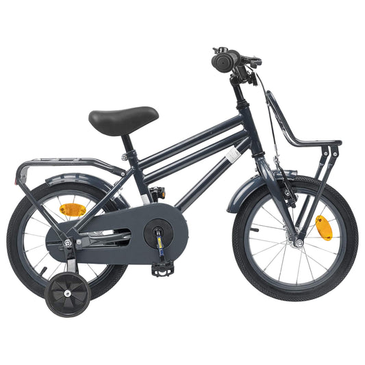 Kinderfiets 16 Inch voor 4-6 jaar oud Donkergrijs is nu te koop bij PeponiXL, paradijselijk wonen!