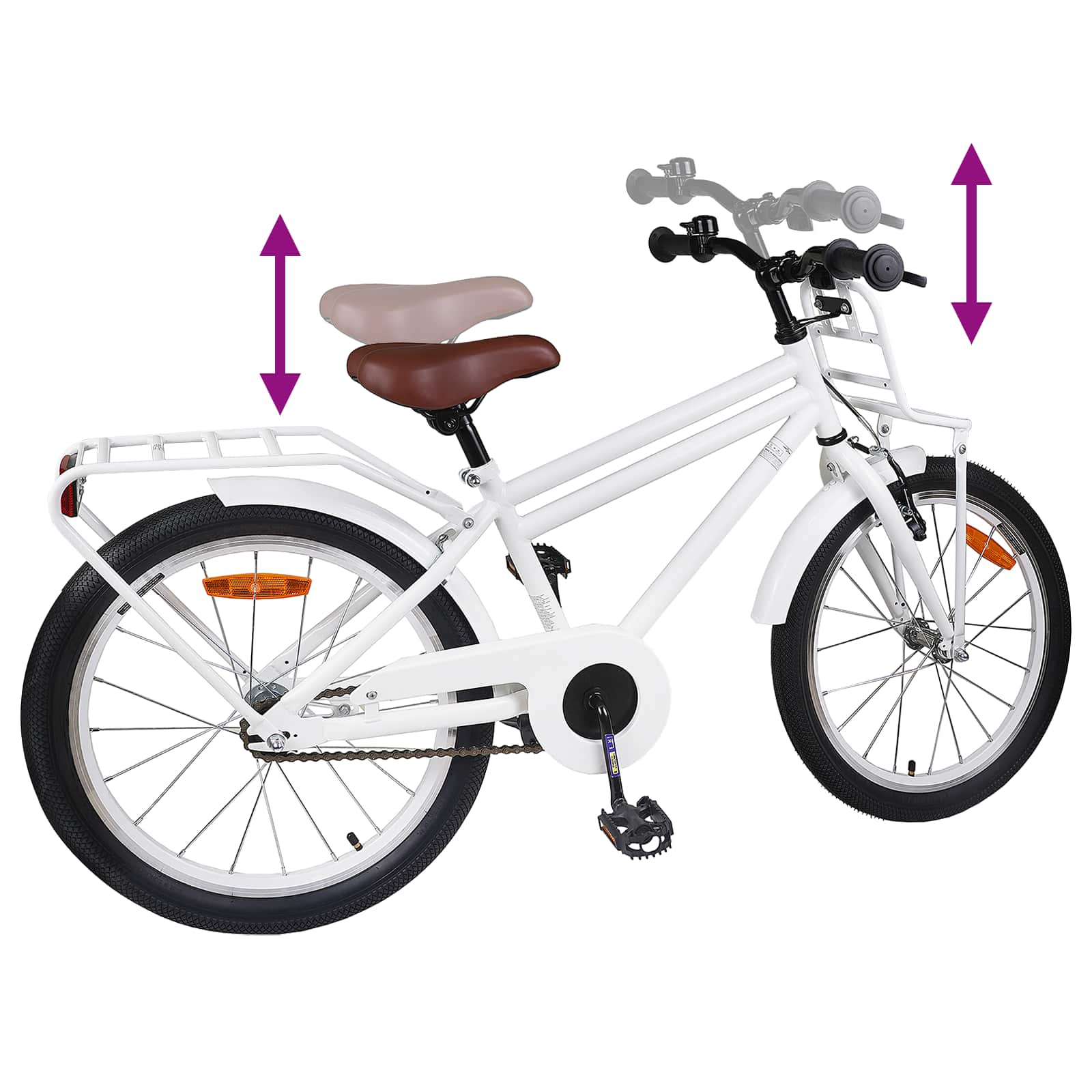 Kinderfiets 20 Inch voor 6-11 jaar oud Wit is nu te koop bij PeponiXL, paradijselijk wonen!