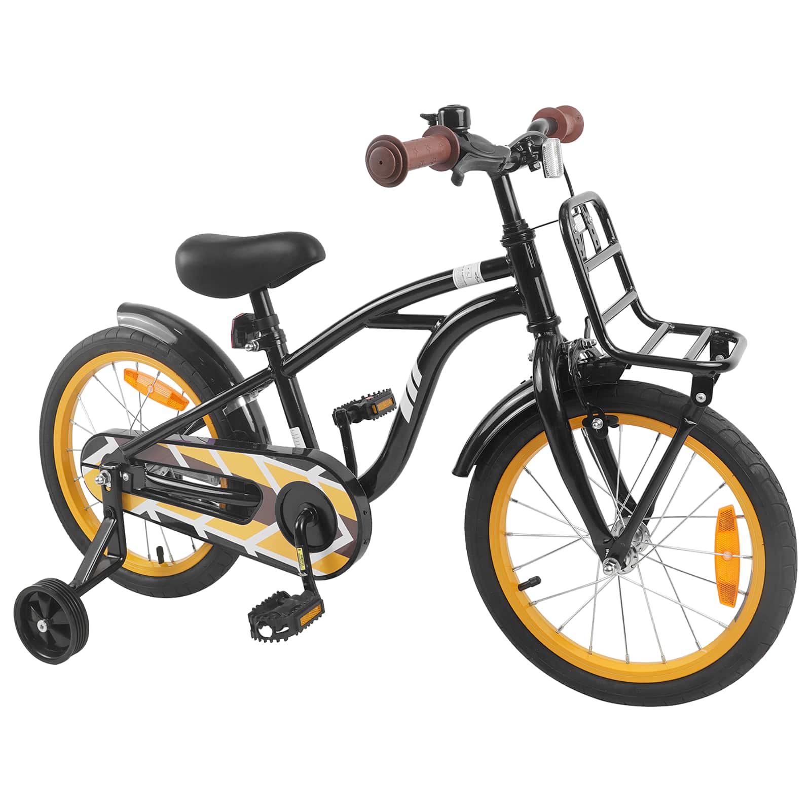 Kinderfiets 16 Inch voor 4-6 jaar oud Zwart is nu te koop bij PeponiXL, paradijselijk wonen!