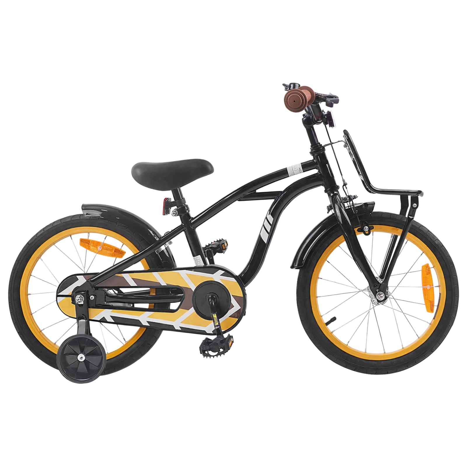 Kinderfiets 16 Inch voor 4-6 jaar oud Zwart is nu te koop bij PeponiXL, paradijselijk wonen!