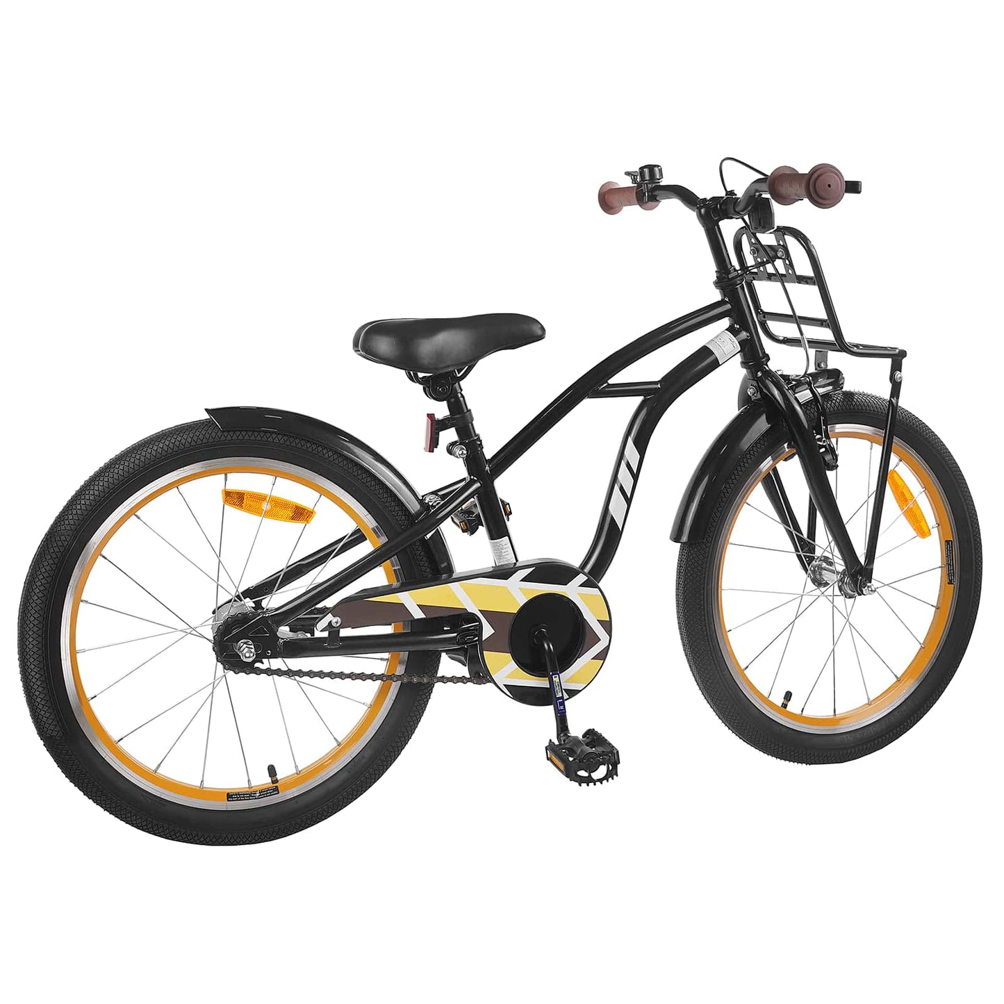 Kinderfiets 18 Inch voor 5-7 jaar Zwart is nu te koop bij PeponiXL, paradijselijk wonen!