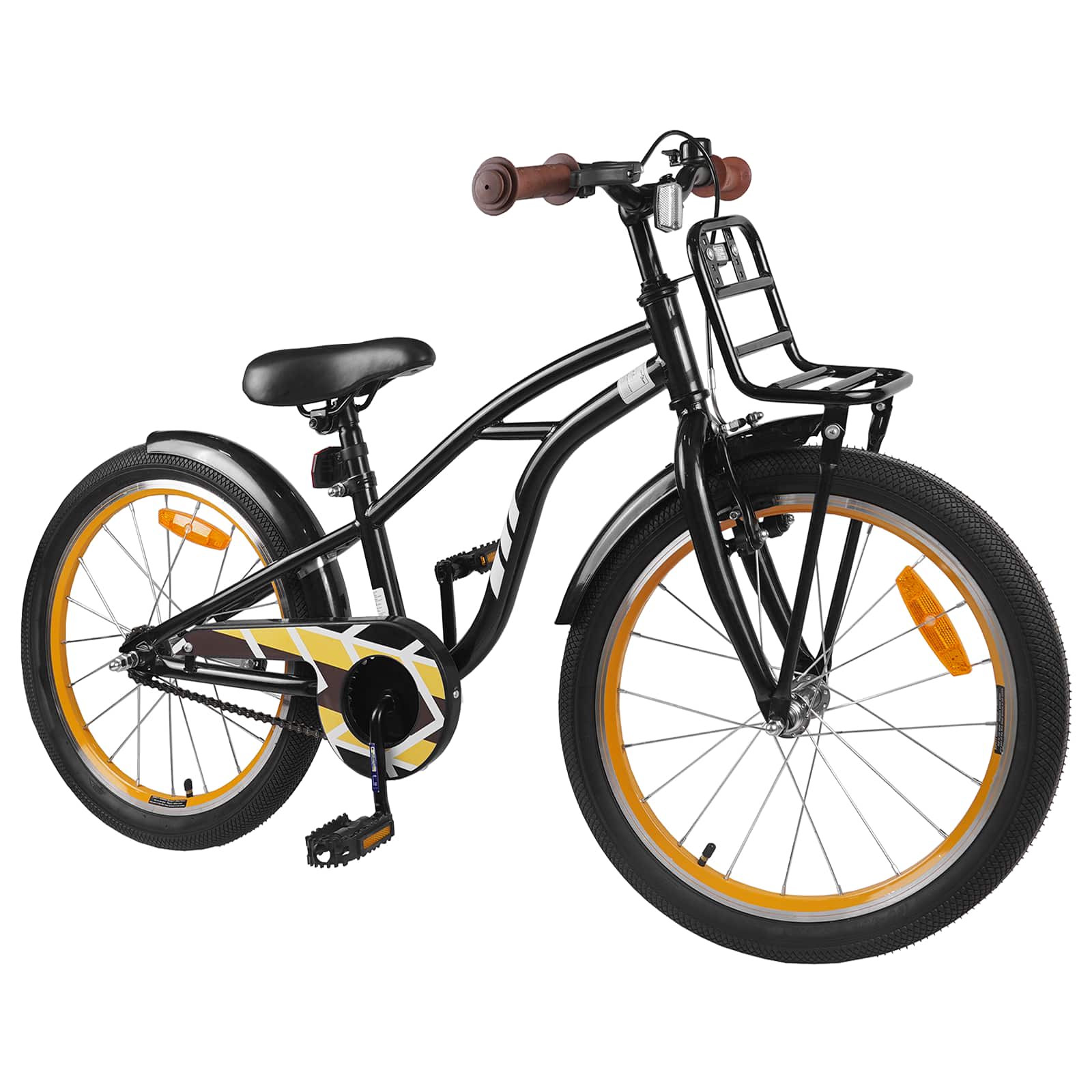 Kinderfiets 22 Inch voor 7-12 jaar oud Zwart is nu te koop bij PeponiXL, paradijselijk wonen!