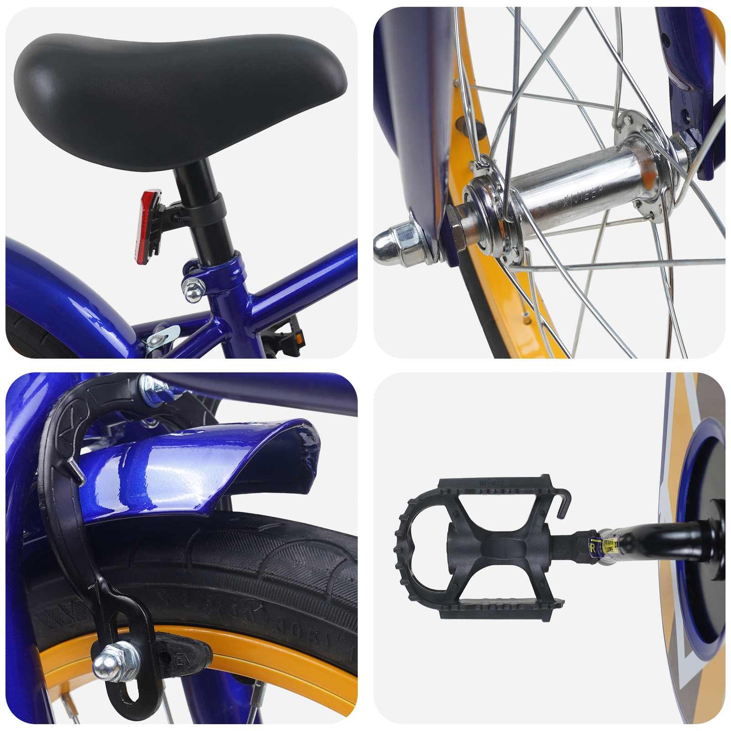 Kinderfiets 16 Inch voor 4-6 jaar oud Donkerblauw is nu te koop bij PeponiXL, paradijselijk wonen!